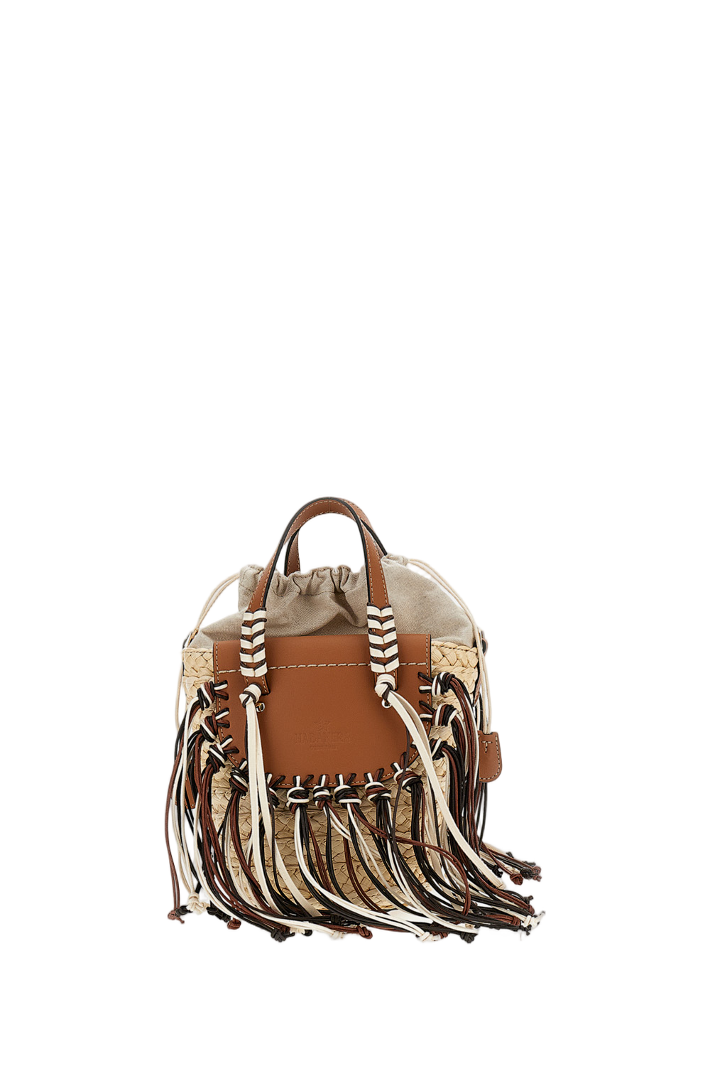 Brown Habanera Fringed Raffia Handbag