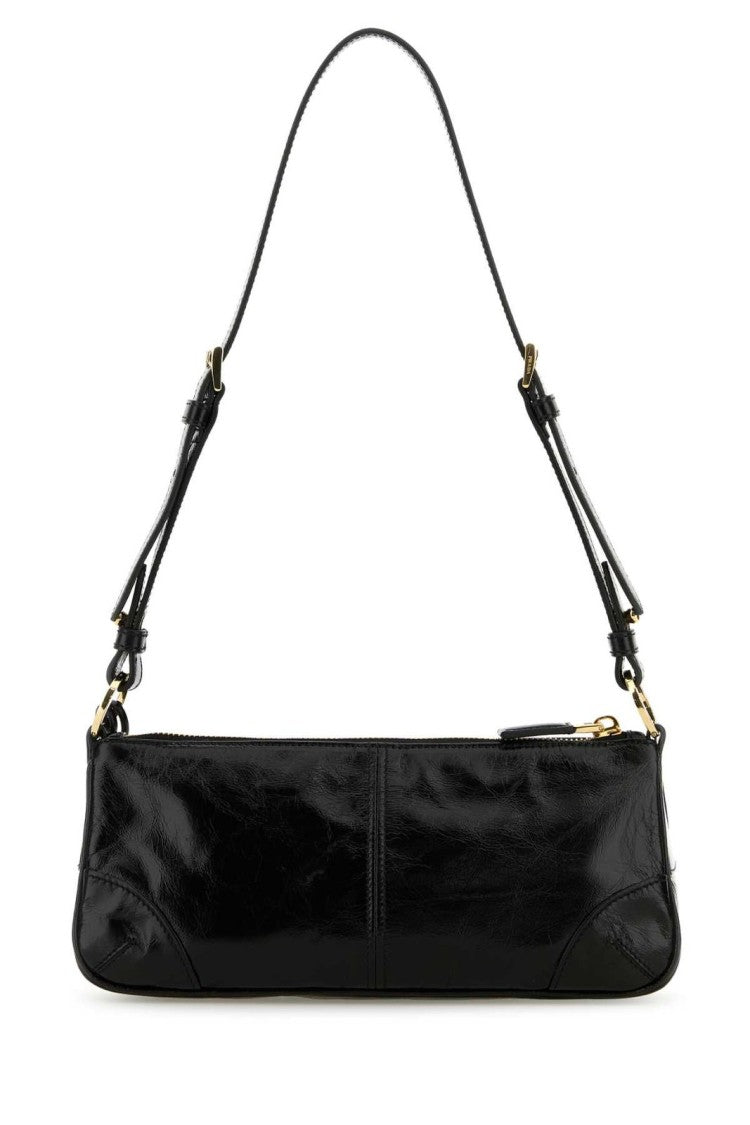 Calf Leather Shoulder Bag with Chain Strap