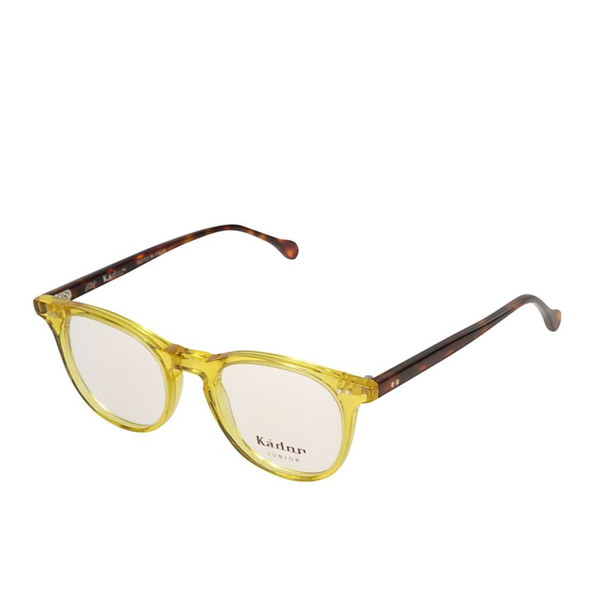 Kubino Translucent Yellow Rounded Frame Kador Eyeglasses
