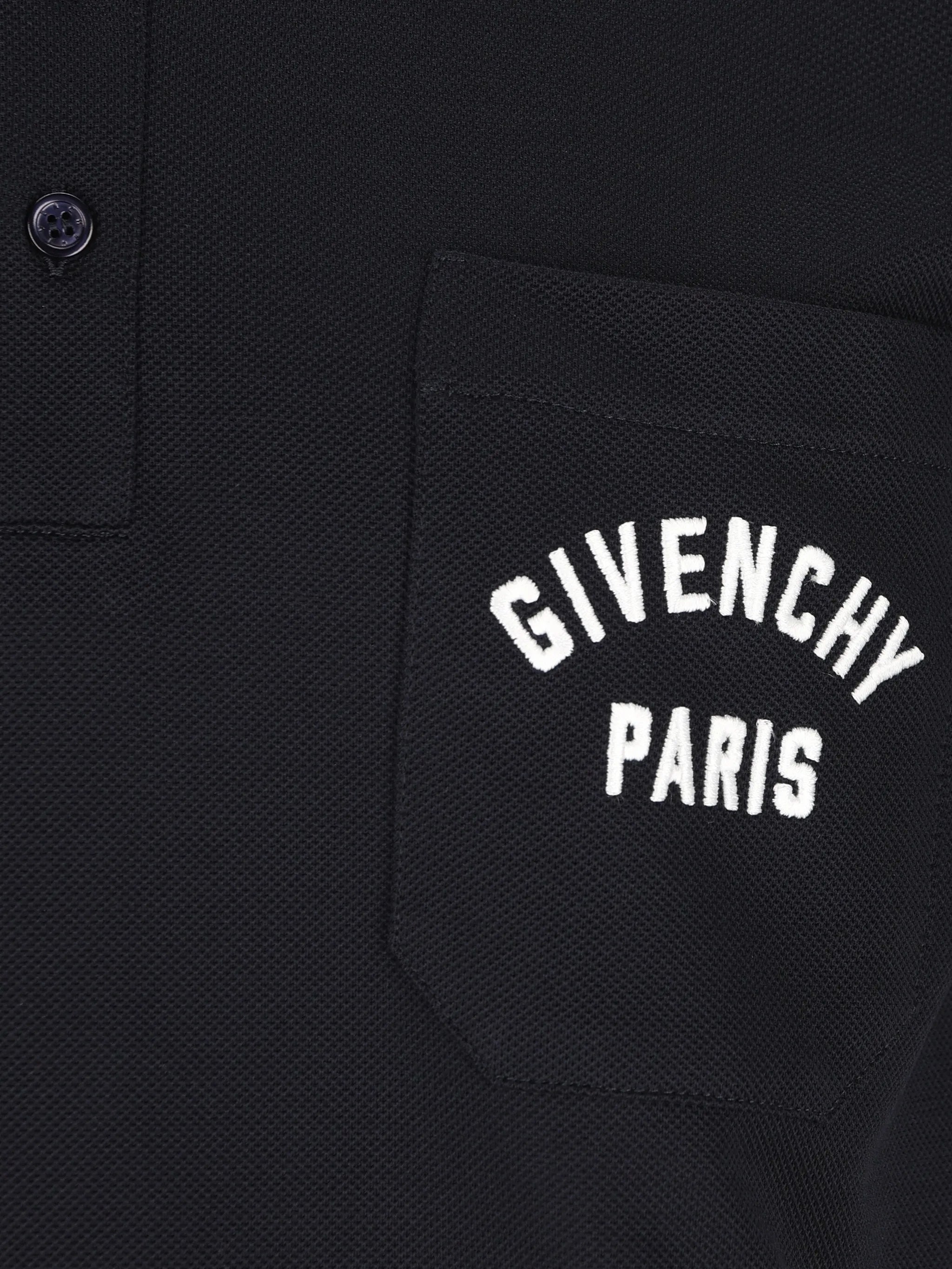 Dark Front Chest Pocket Cotton Polo