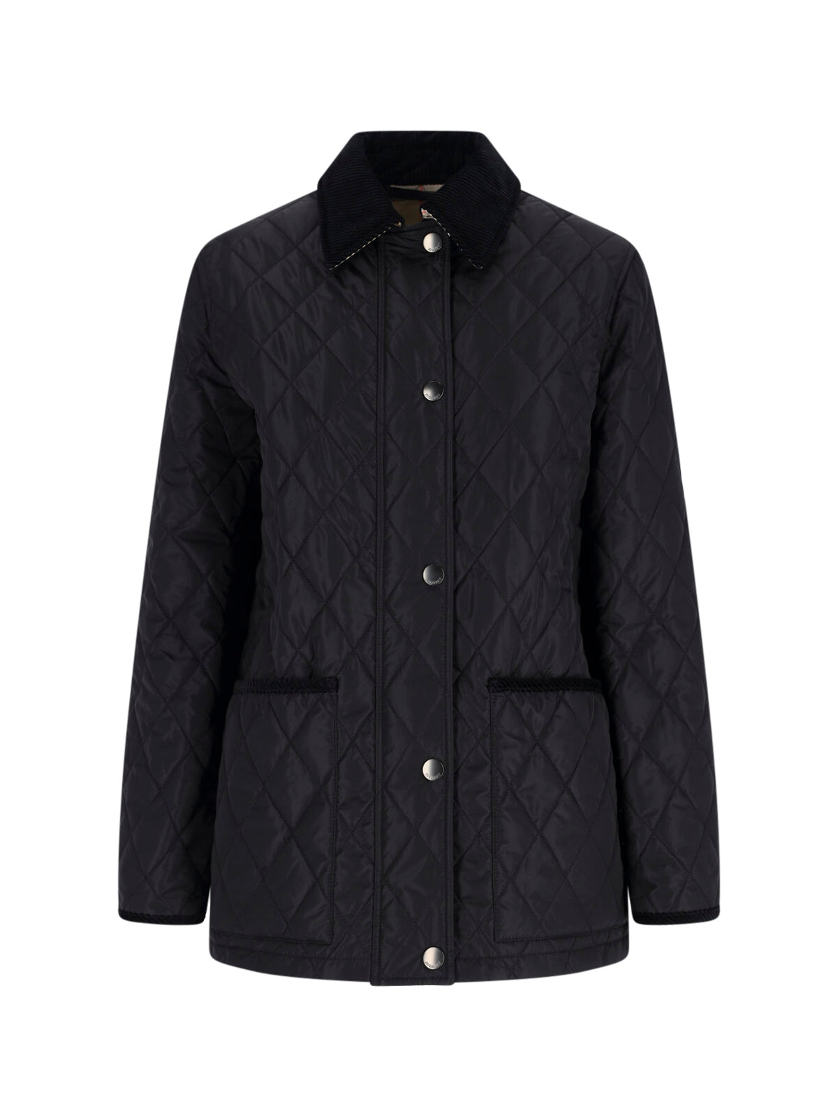 Diamond Quilted Jacket, Black Nylon