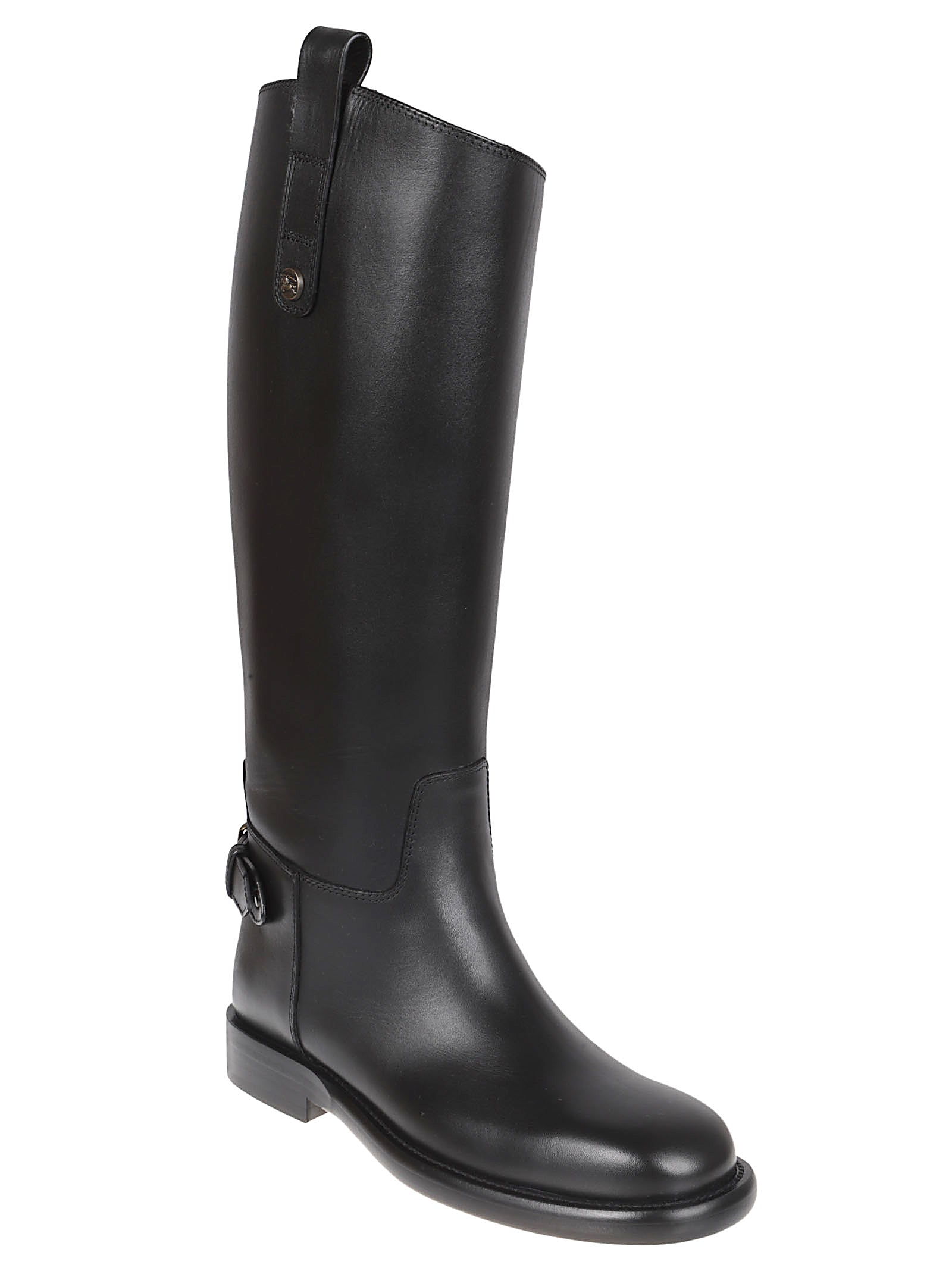 Calfskin Tall Boots With Round Toe