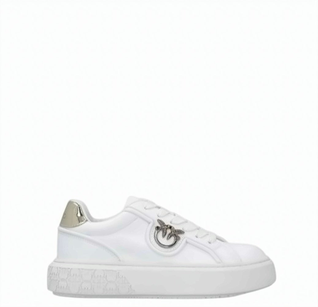White Leather Logo Sneakers