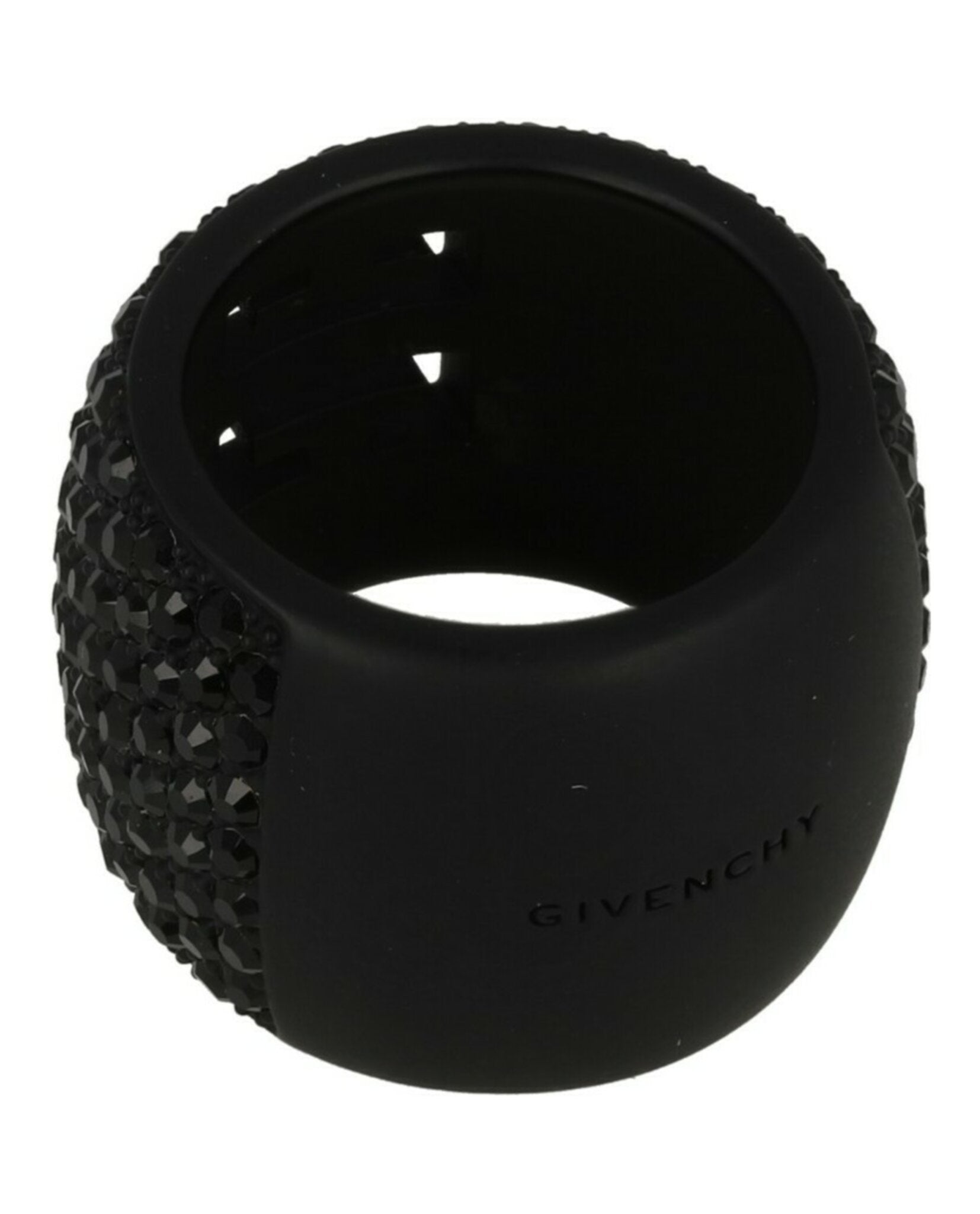 4g Ring In Metal With Crystals