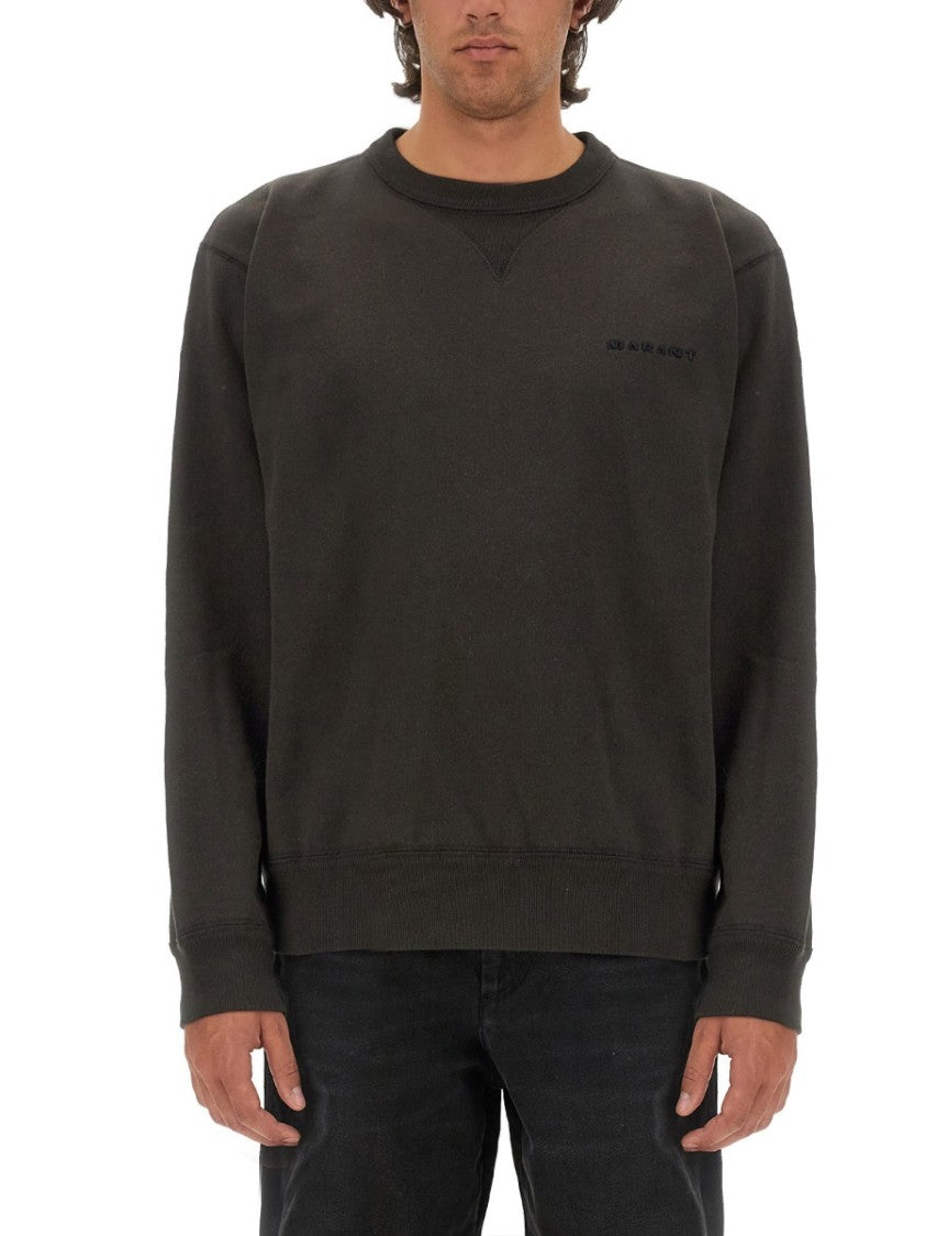 Relaxed-Fit Black Sweatshirt With Subtle Logo