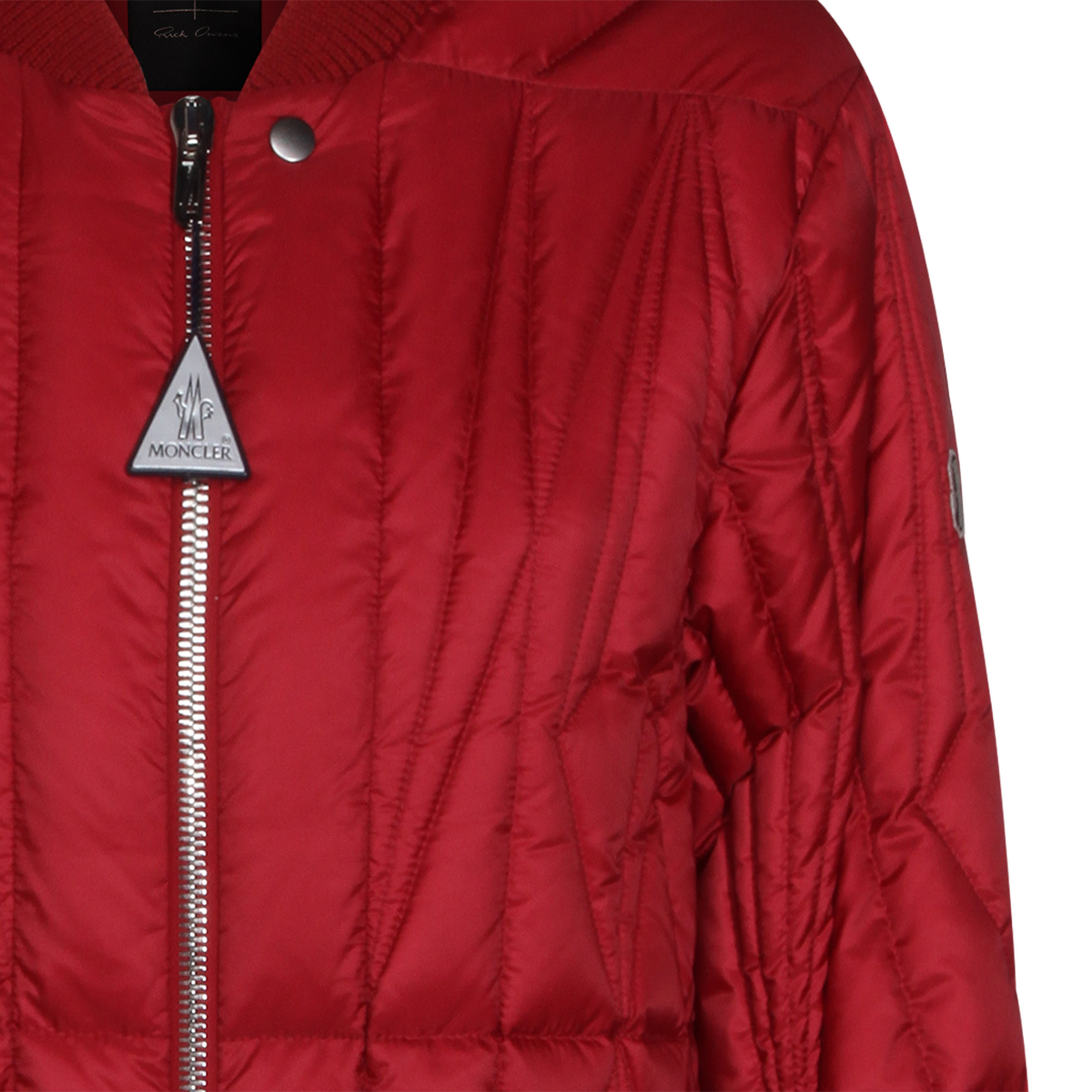 Quilted Red Bomber Jacket