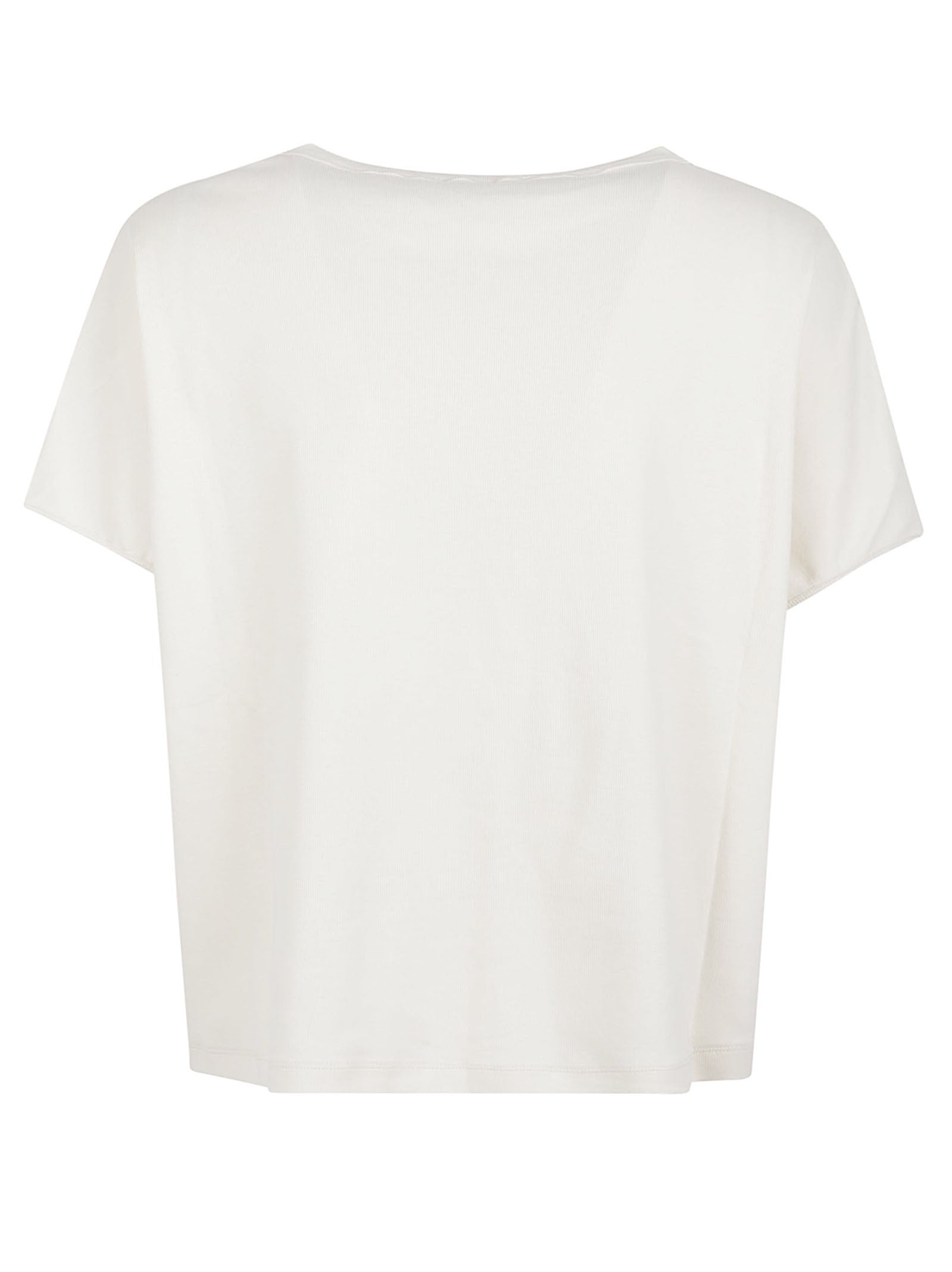 Short-Sleeved Crop Top with Lace Detailing