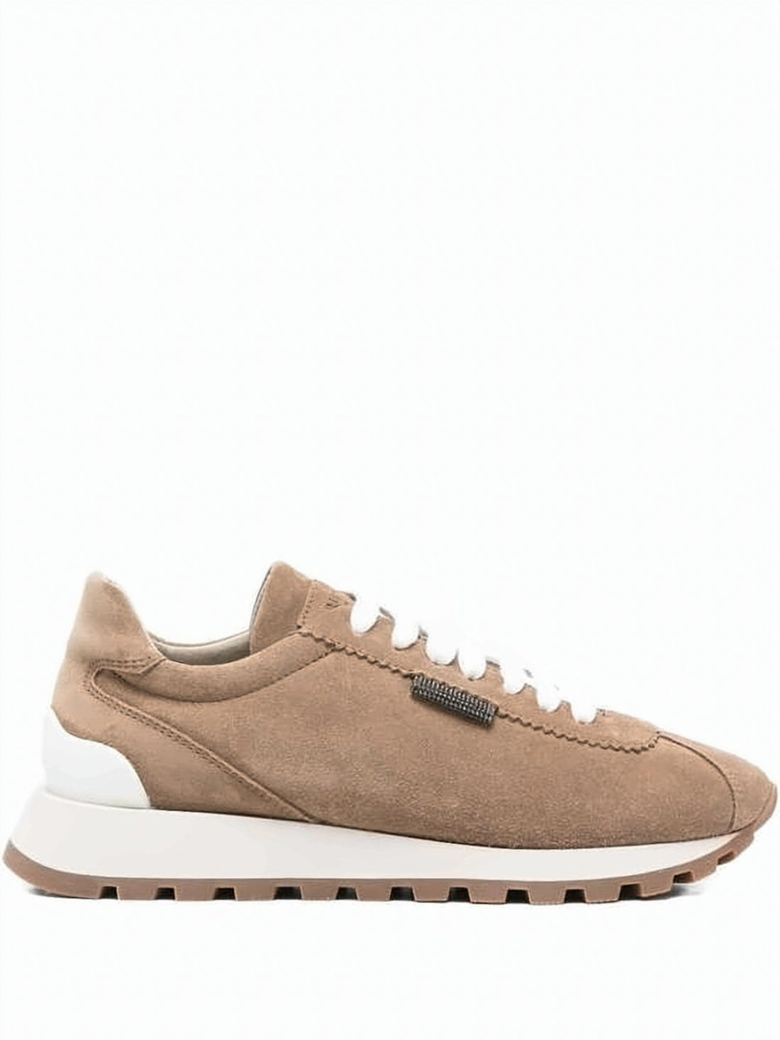 Suede Sneakers with Lace-Up Front