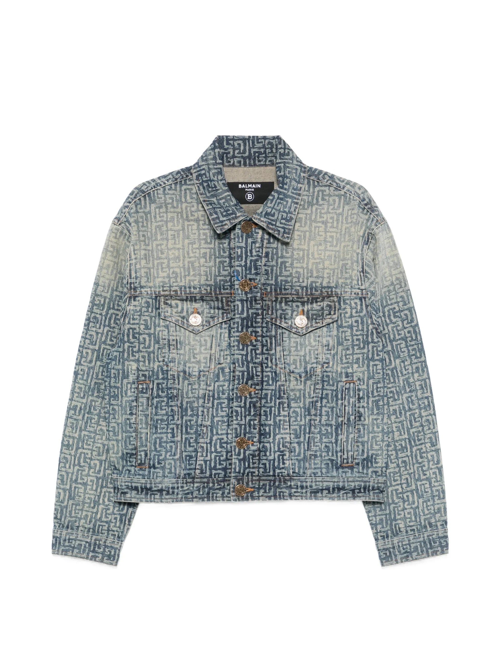 Faded Blue Monogram Monogram Denim Jacket