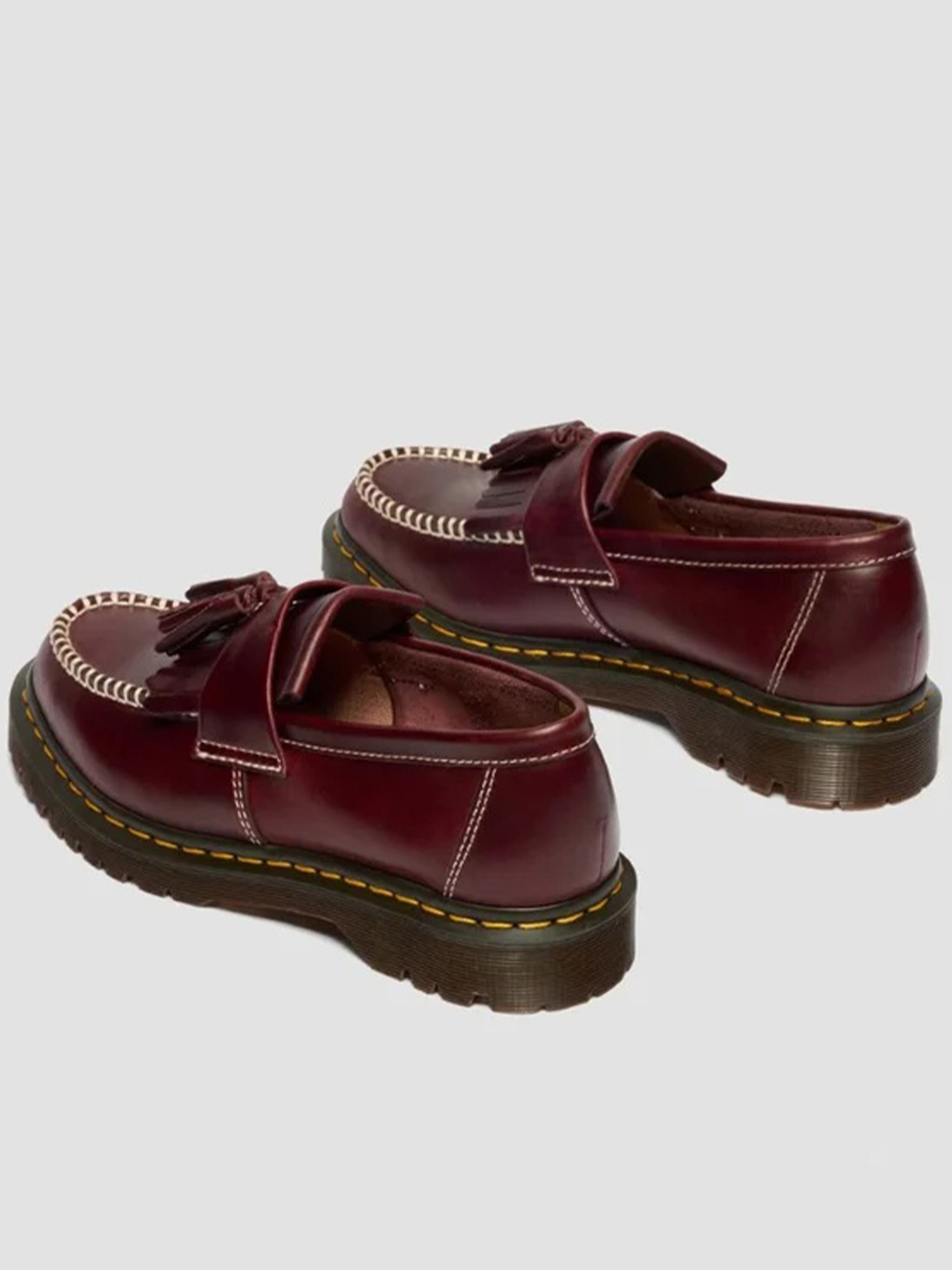 Adrian Ben Polished Burgundy Tassel Loafers