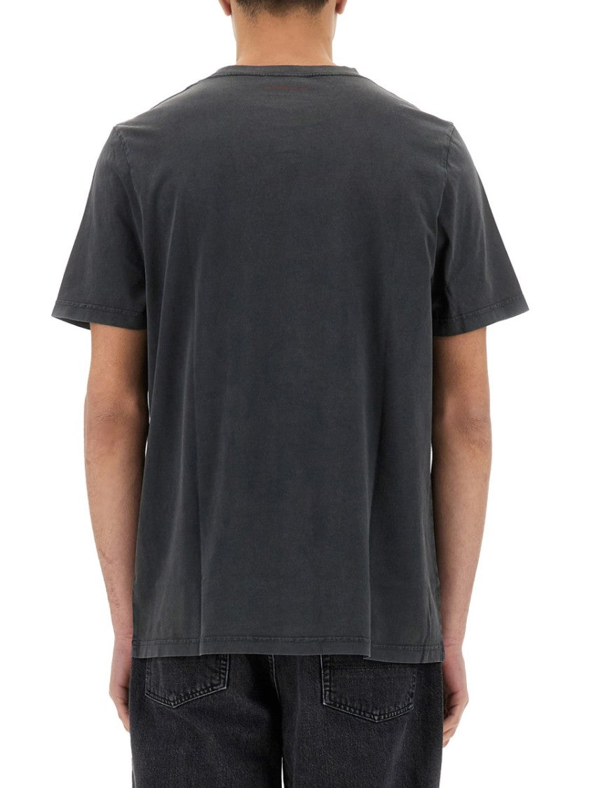 Logo Print T-Shirt With Vintage Aesthetic