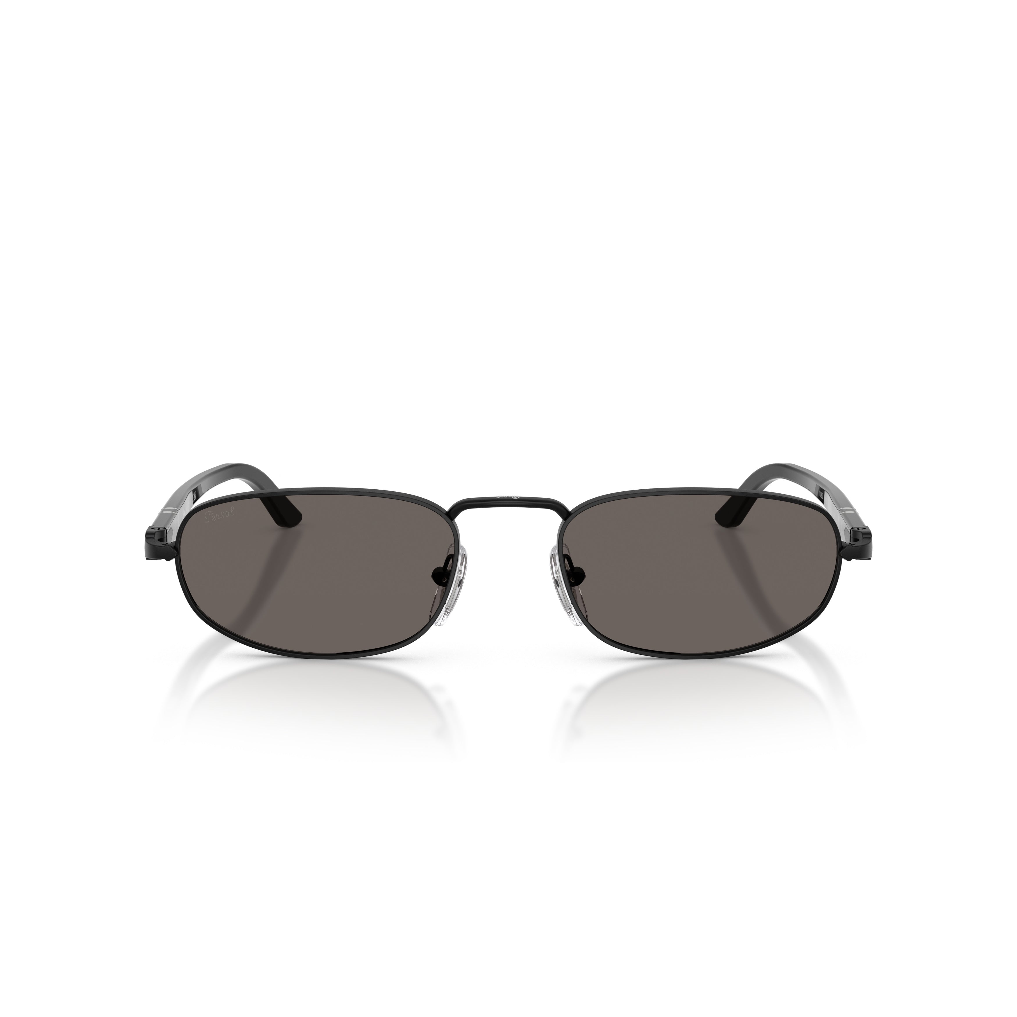 0po1028s Oval Metal Frame Sunglasses with Dark Lenses