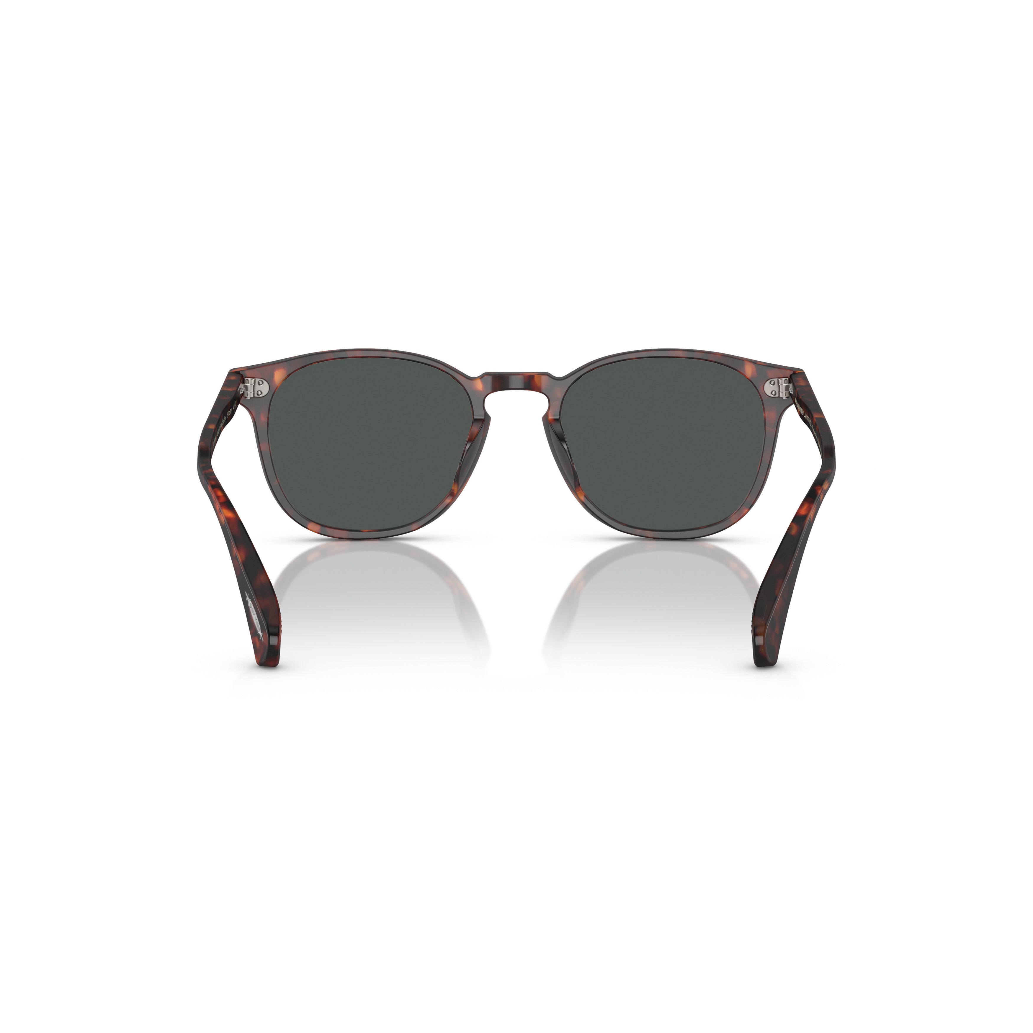 0ov5298su Classic Round Frame Tortoiseshell Sunglasses with Reflective Lenses