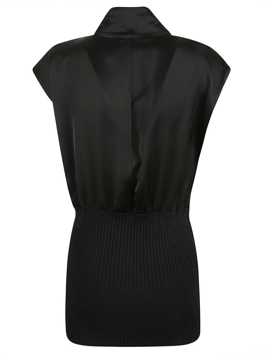 Flowing Black Satin Finish Shirt
