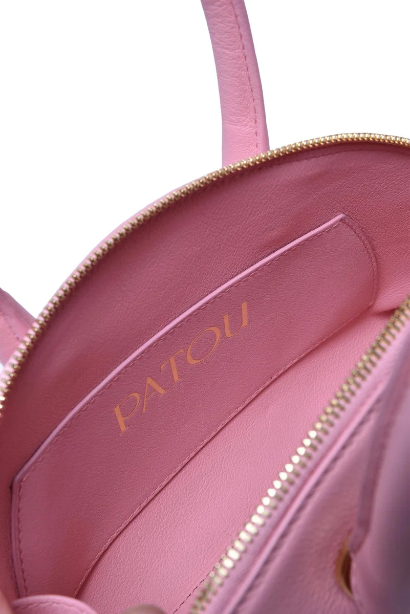 Leather Shoulder Bag - Pink