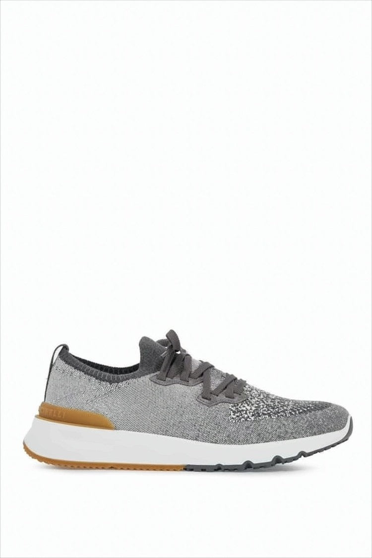 Gradient Knit Sneakers with Lace-up Front