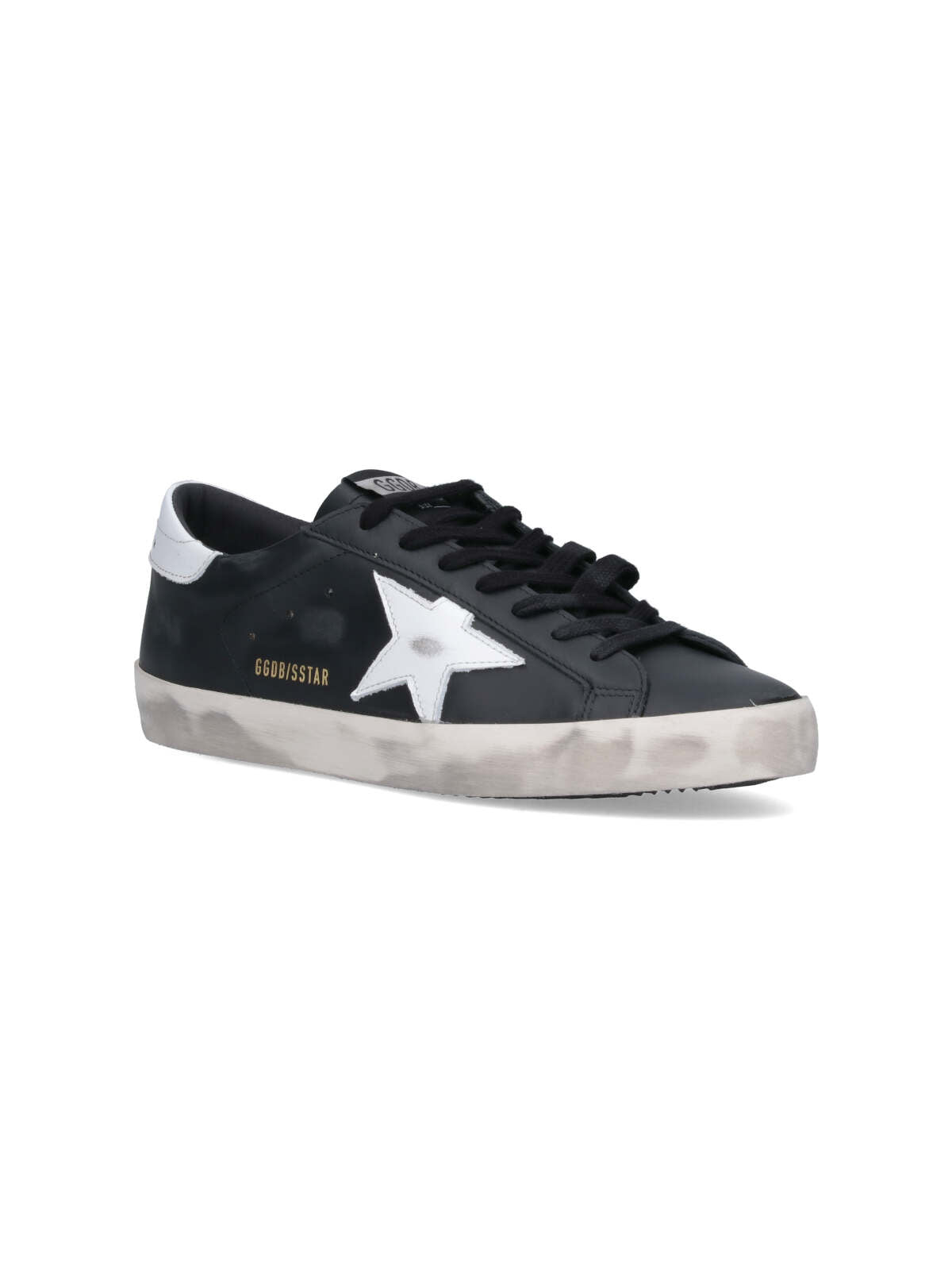 Black Super Star Vintage Leather Sneakers