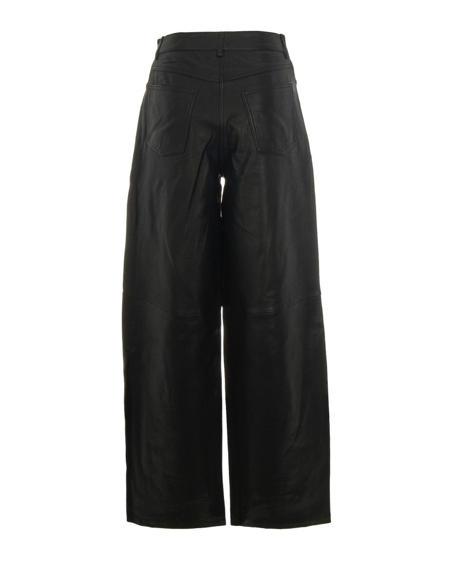 Cocoon Leather Trousers – Black