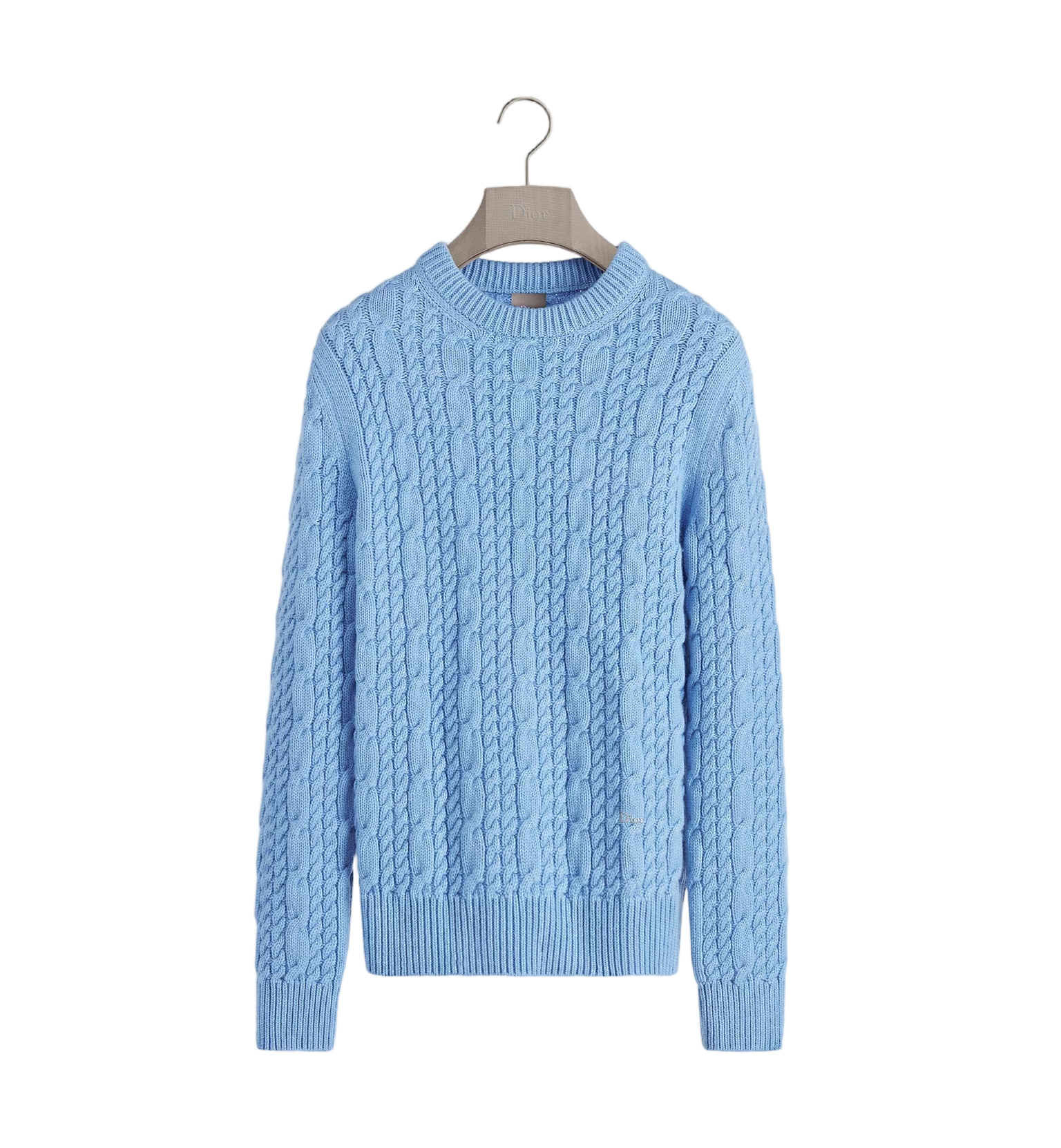 Cable Knit Light Blue Sweater