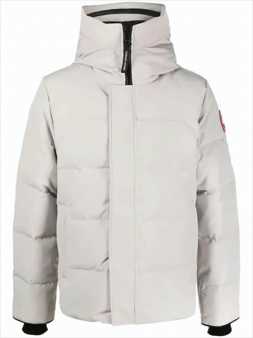 Quilted Down Jacket with High Collar