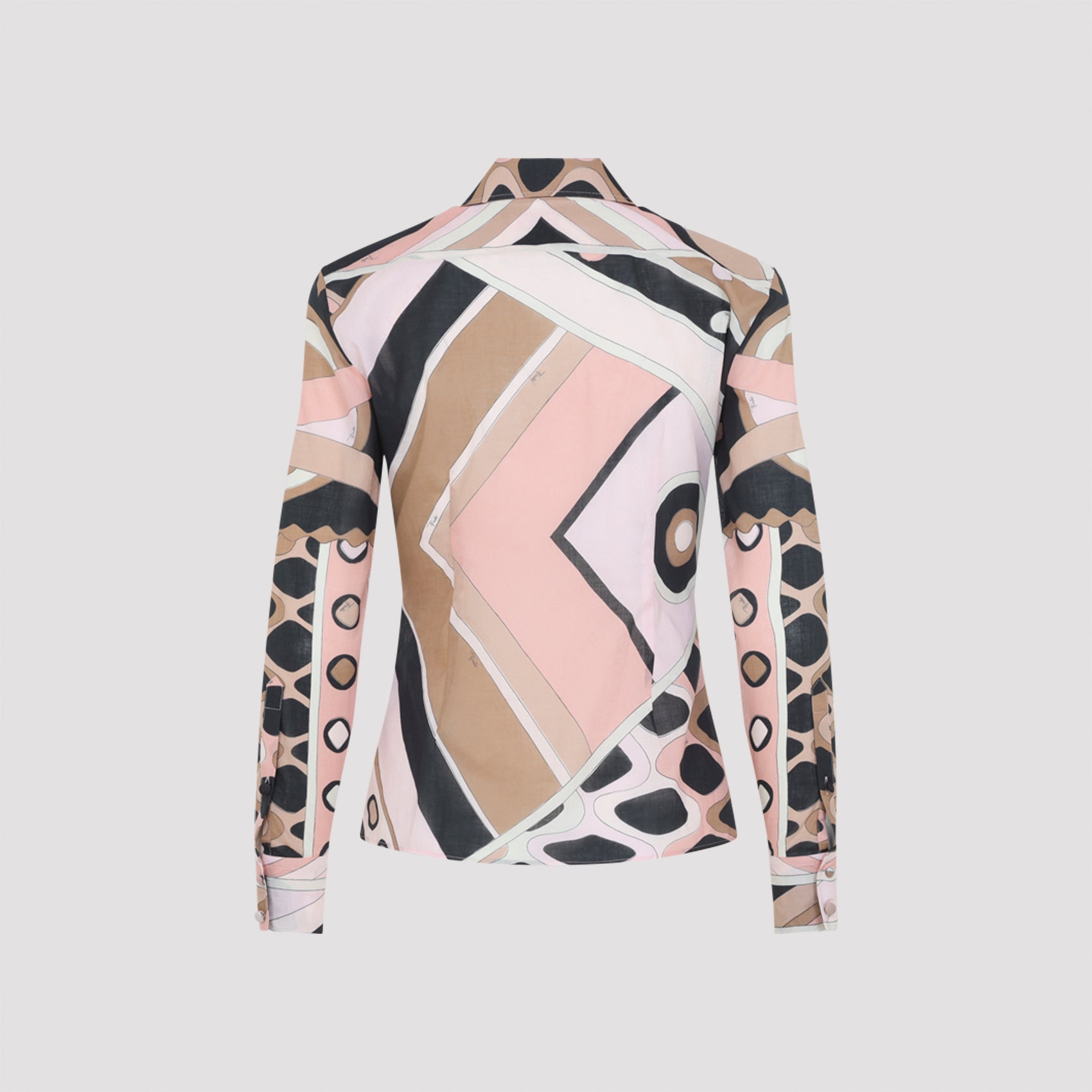 Multicolour Cotton Shirt with Geometric Pattern