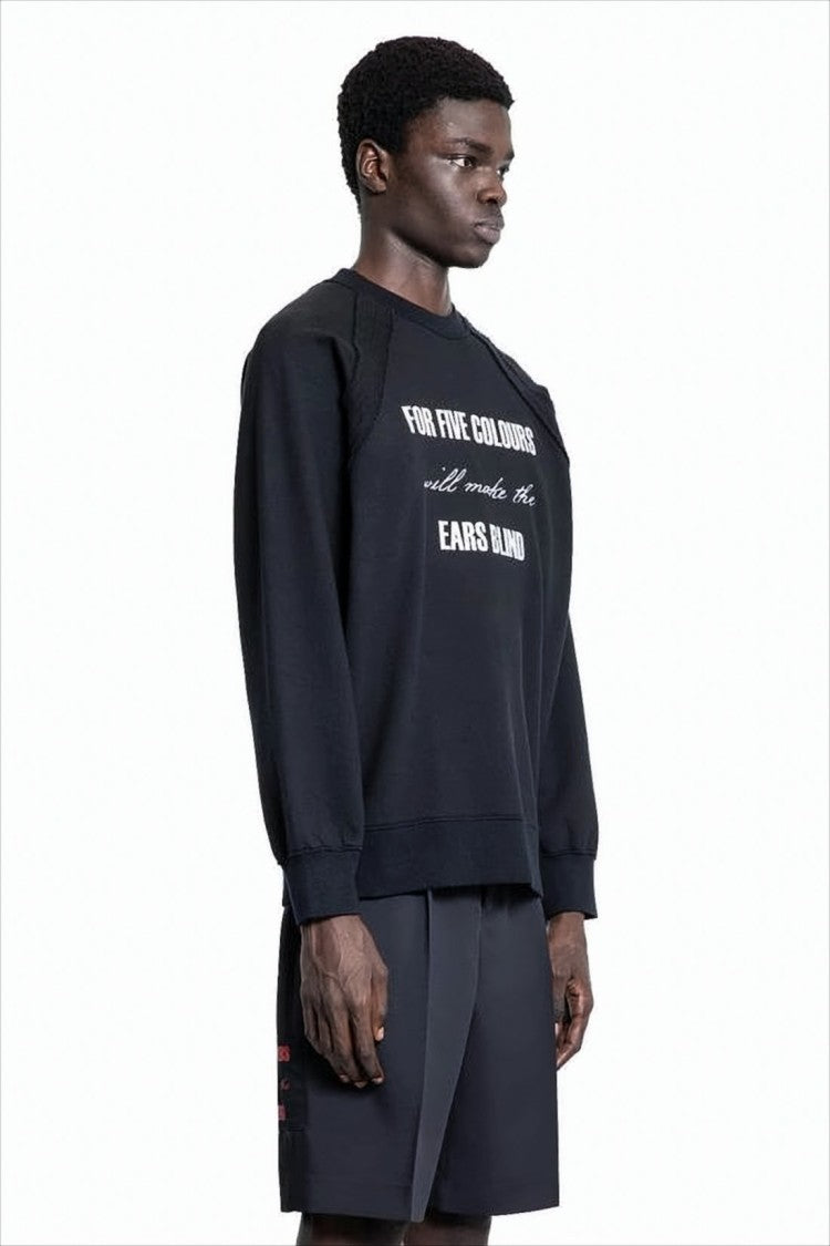 Raglan Sleeve Long-Sleeve T-Shirt with Bold Typography