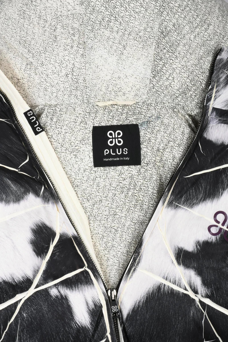 Patty Down Jacket with Zip - Black/White