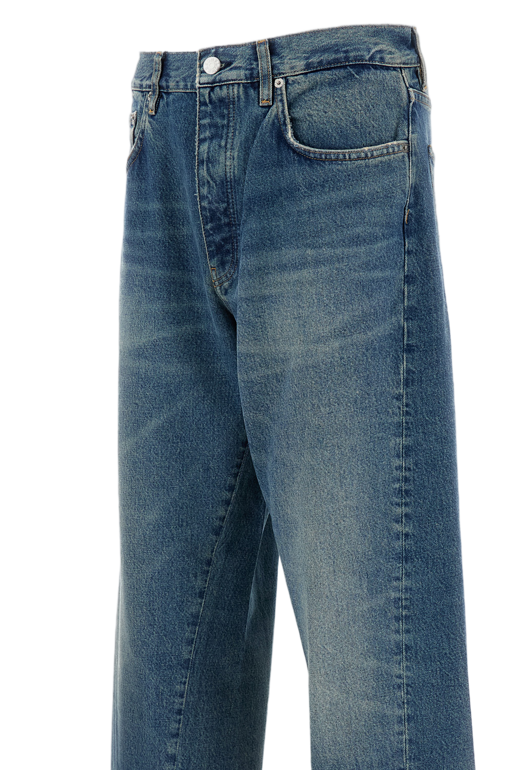 Blue Wide Twist Organic Jeans