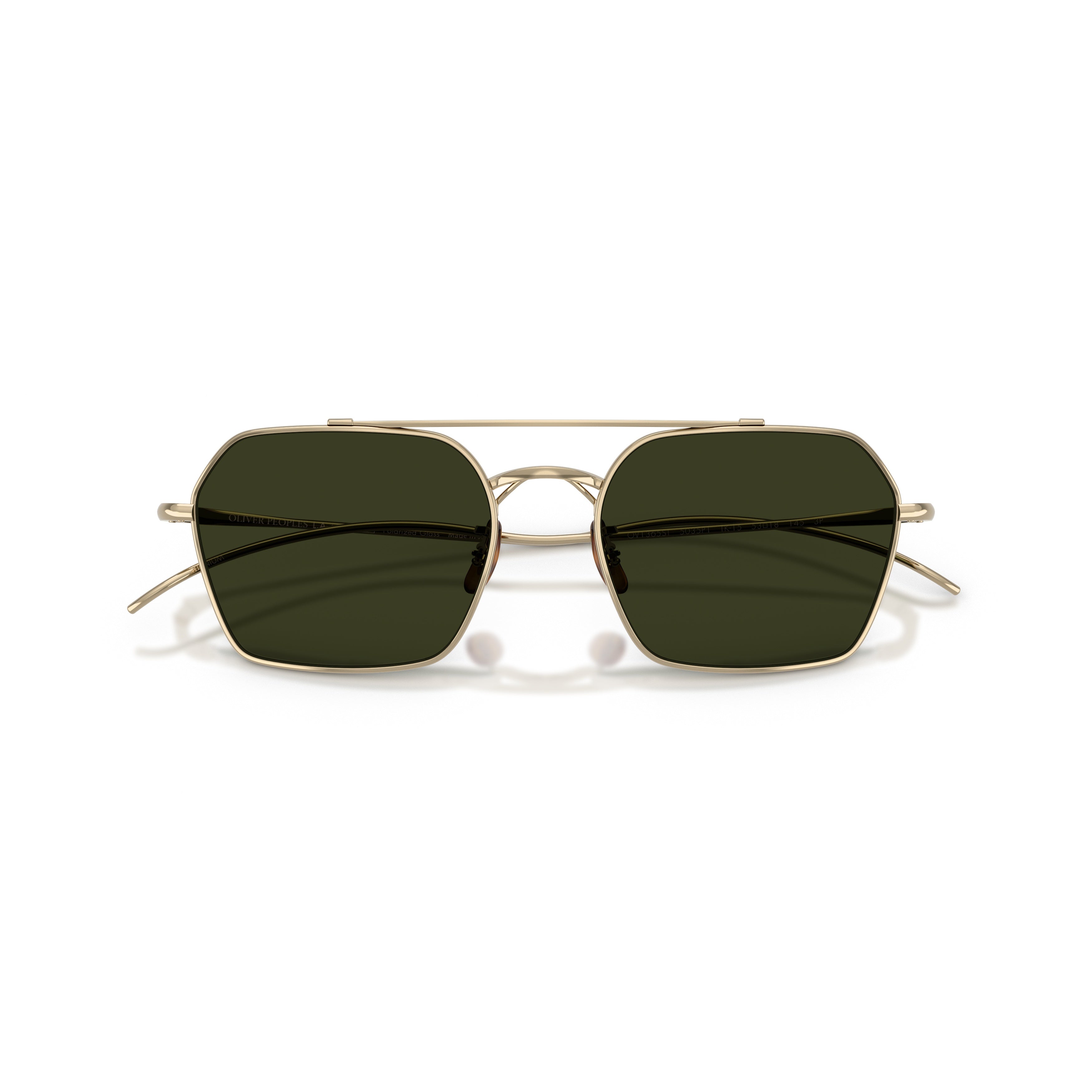 0ov1365st Rectangular Titanium Sunglasses with Double Bridge