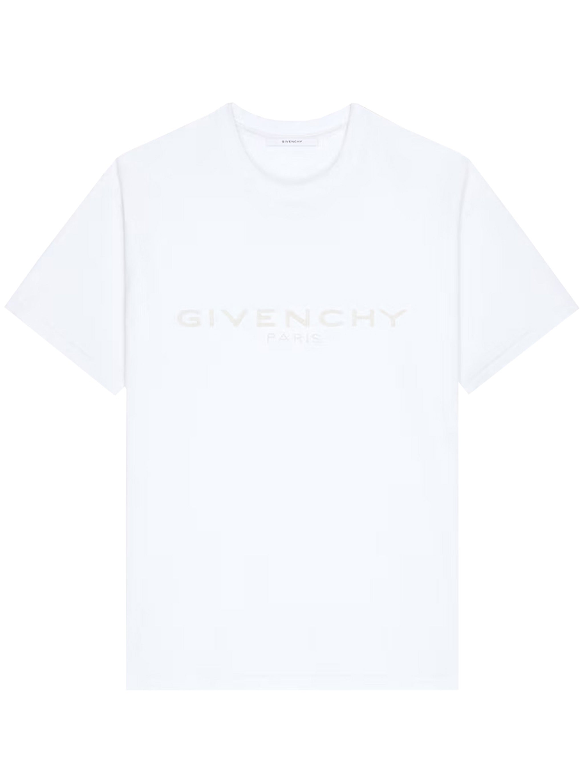 Regular Fit White Cotton Silk T-Shirt