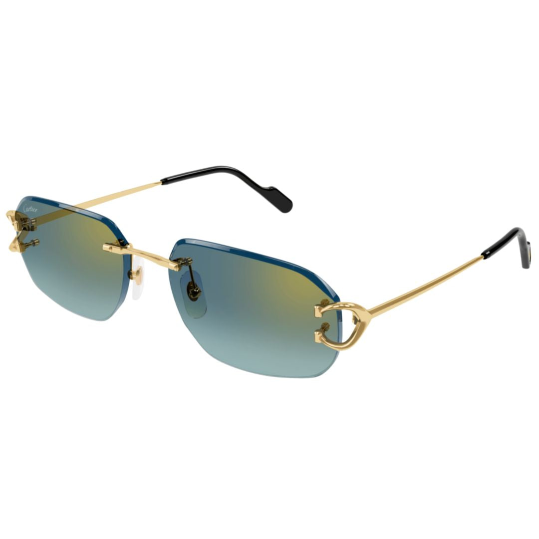 Rimless Gradient Lens Sunglasses With Loop Detail