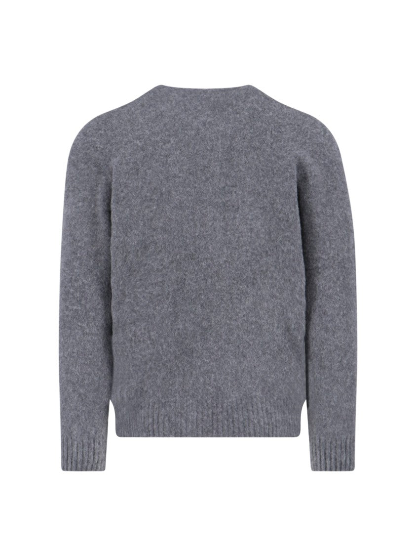 Cashmere Sweater, Grey, Crew Neck