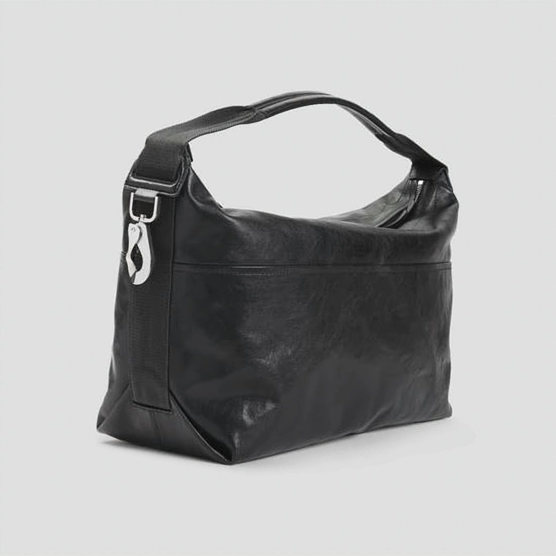 Rectangular Hobo Bag in Smooth Cowhide Leather
