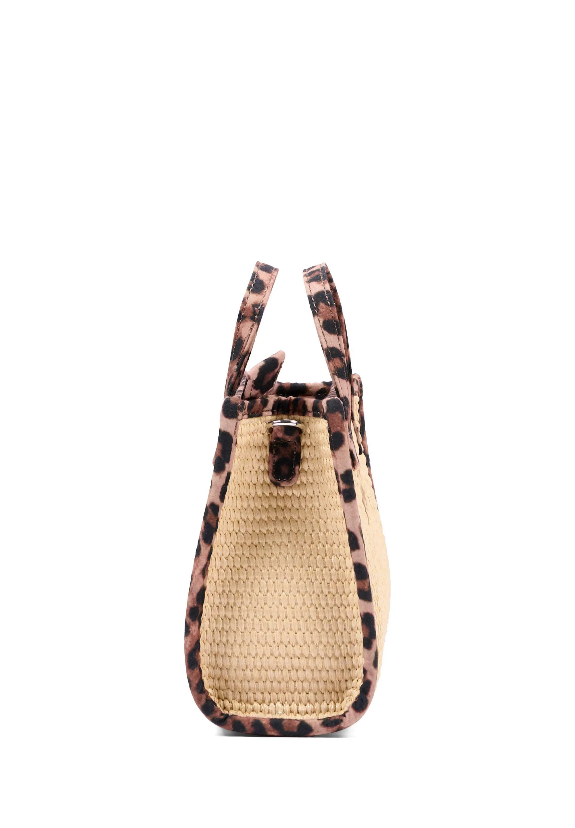 Leopard Print Vivian Straw Bag