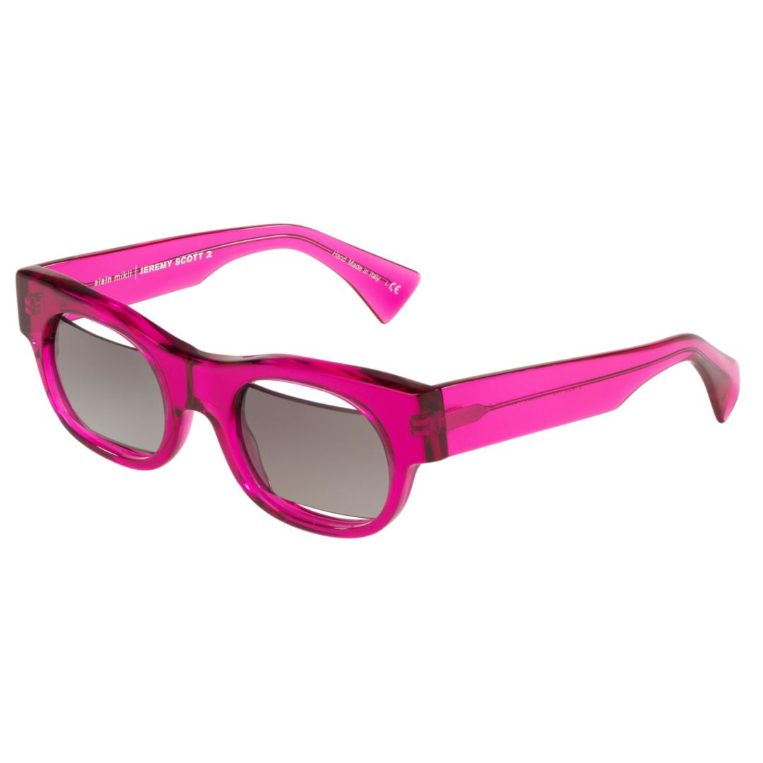 0a05059 Rectangular Frame Sunglasses in Translucent Pink Acetate