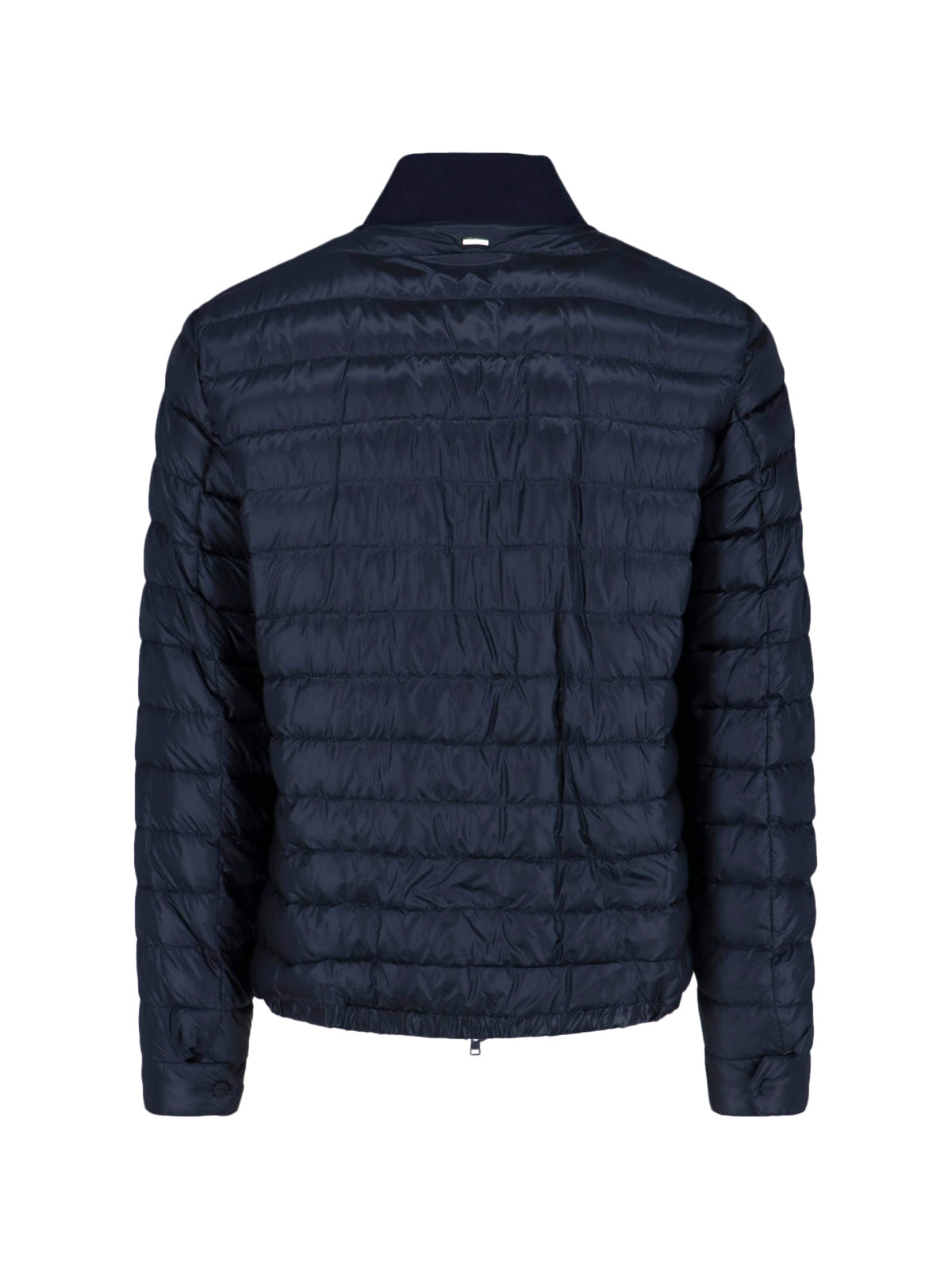 Tailored Black Casual Jacket With High Collar And Seam Detailing