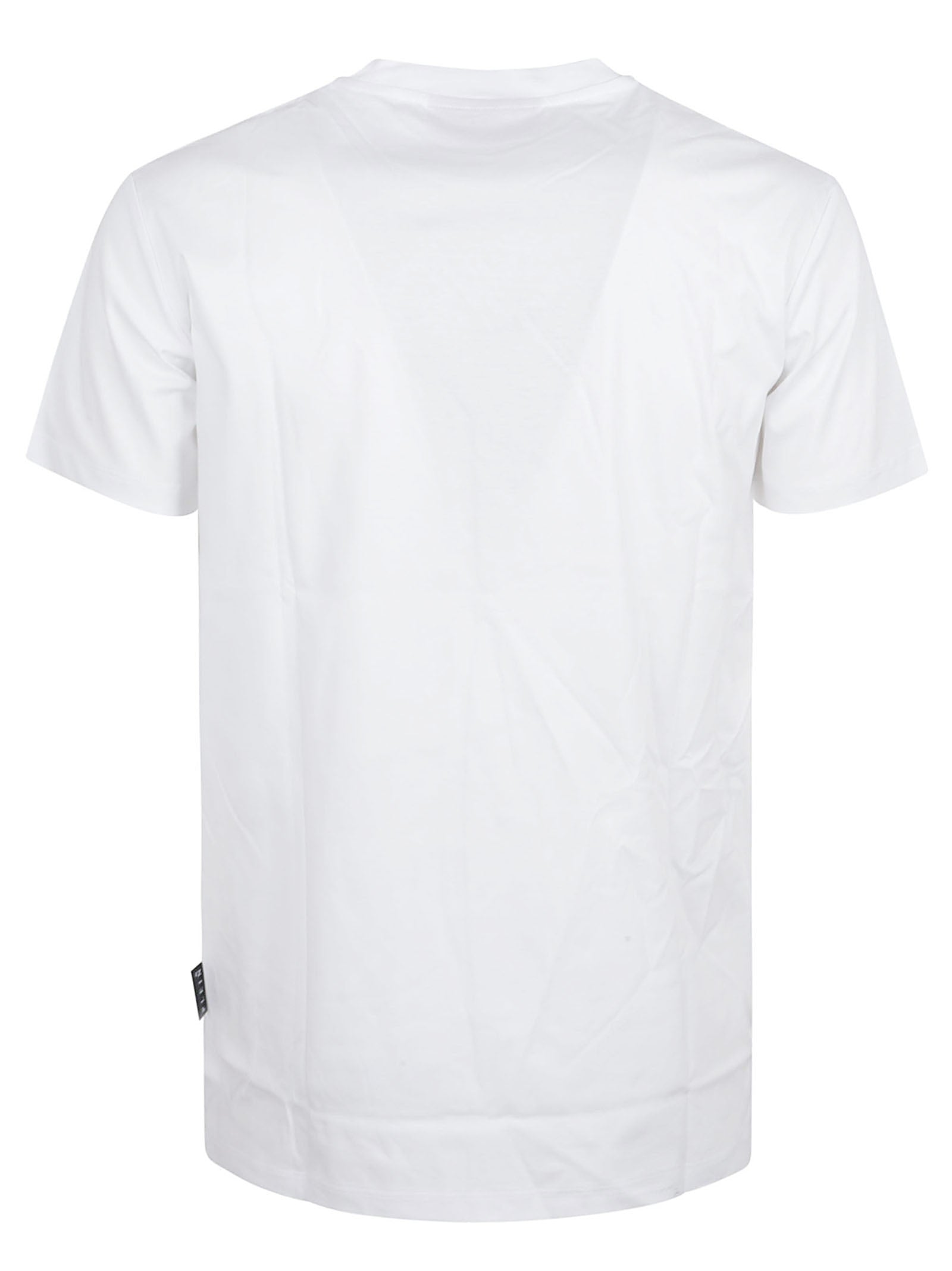 Short-Sleeve White T-Shirt with Monogram Embroidery