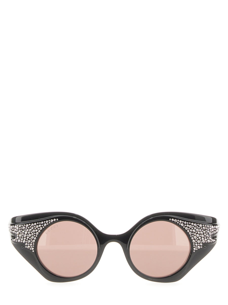 Retro Cat-Eye Sunglasses with Bold Purple Lenses