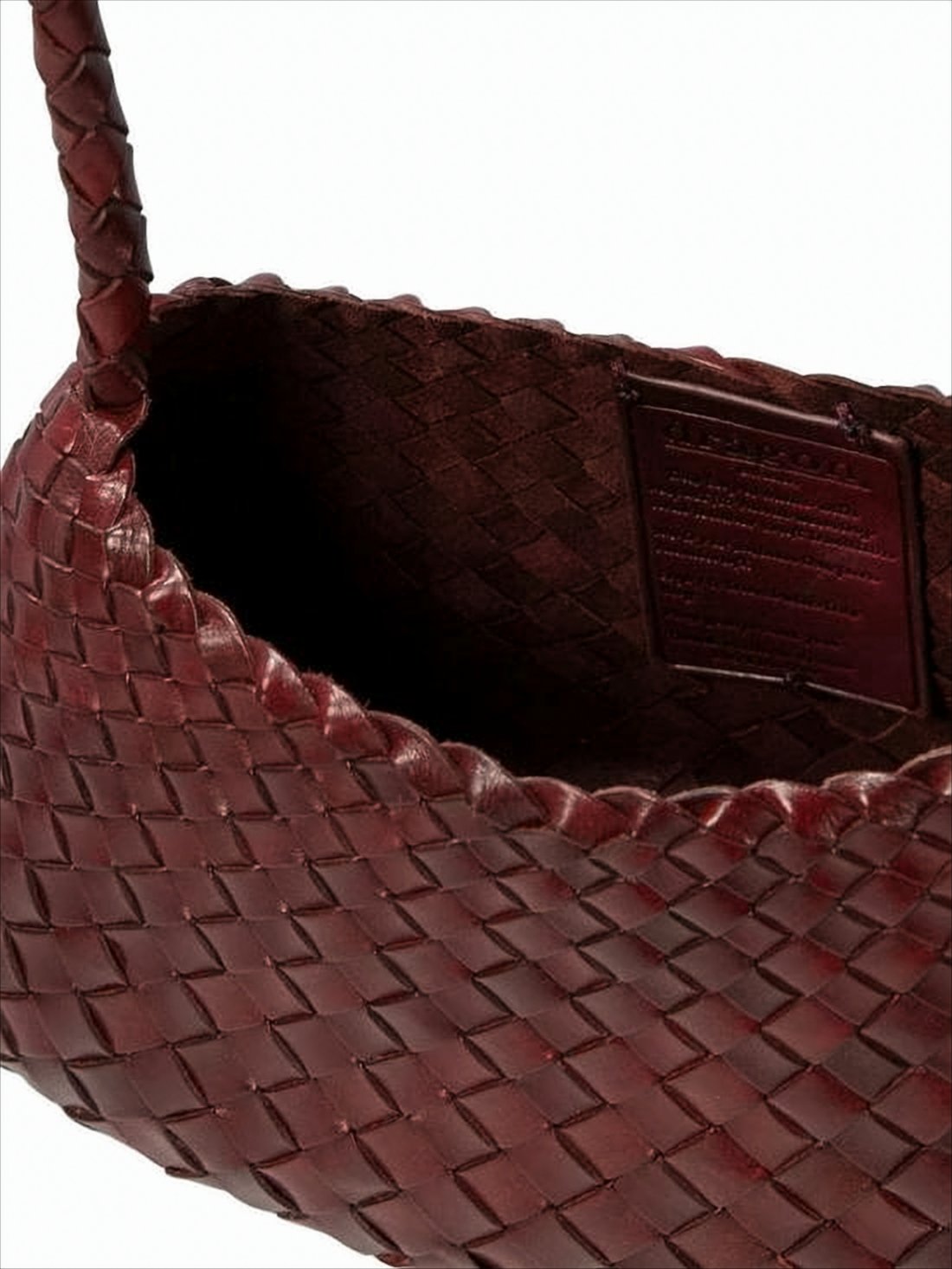Mini Shoulder Bag with Woven Buffalo Leather Design