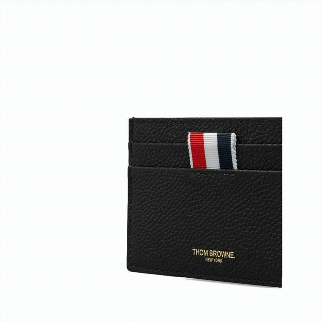 Textured Calfskin Cardholder with Tricolor Tab