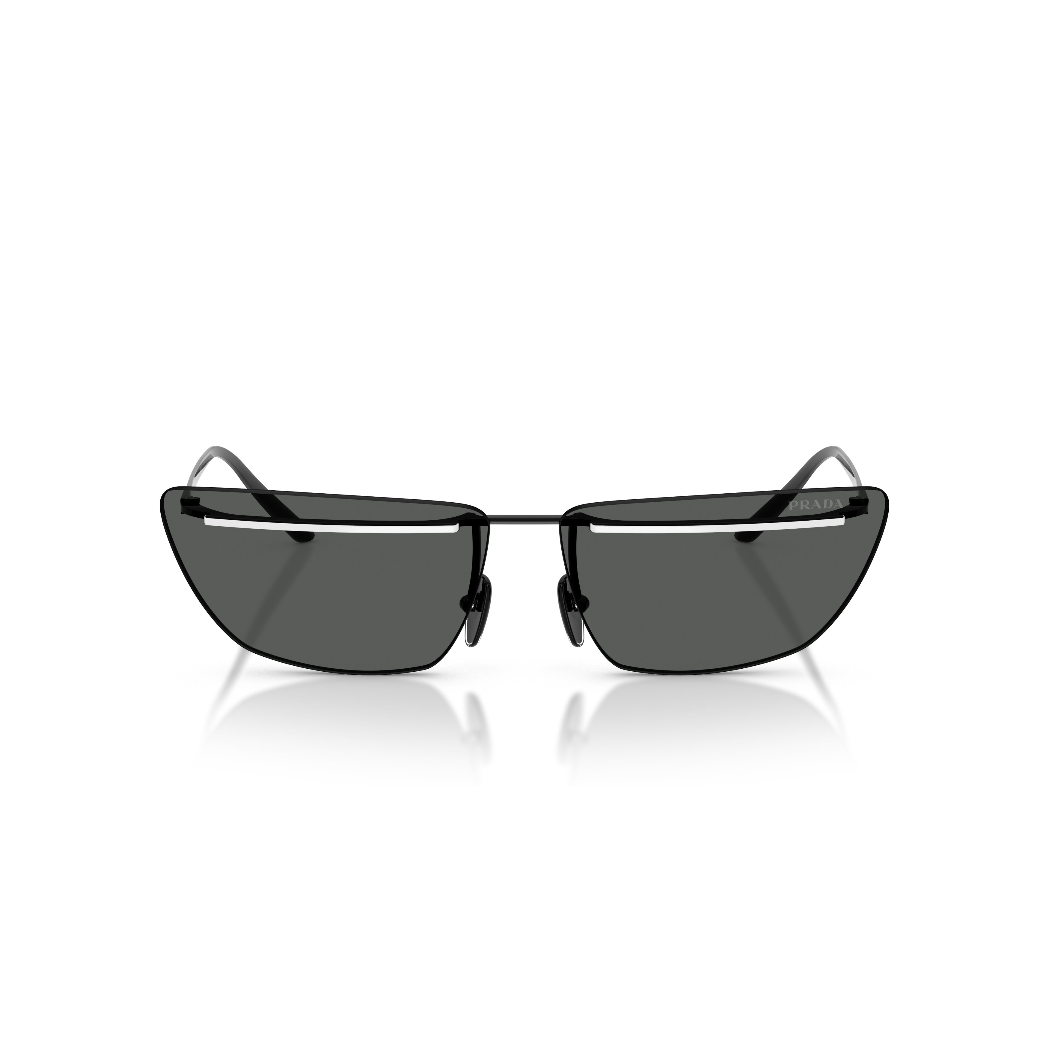 0pr C52s Angular Black Metal Sunglasses