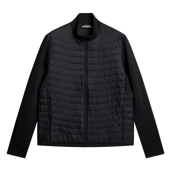 Quilted Black Jacket With Sleek Paneling And Insulated Design