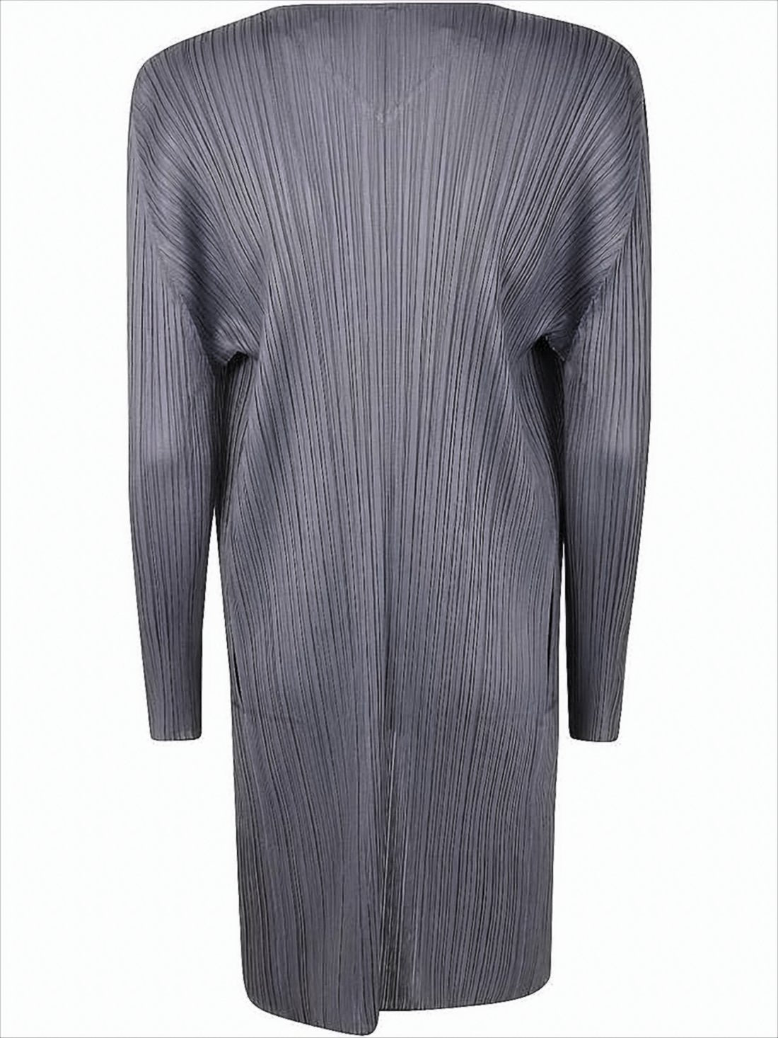 Pleated Textured Cardigan with Sculptural Design
