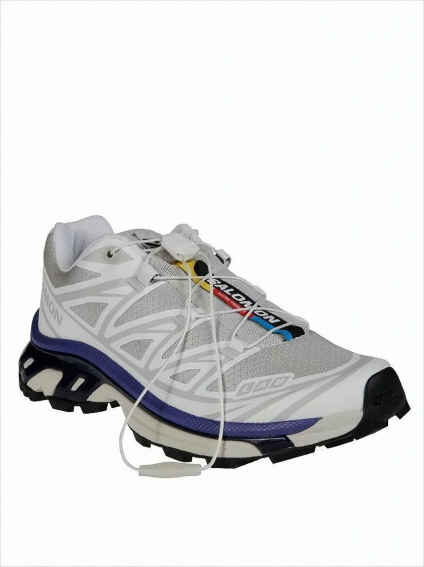 Breathable Textile Sneakers with Geometric Overlays