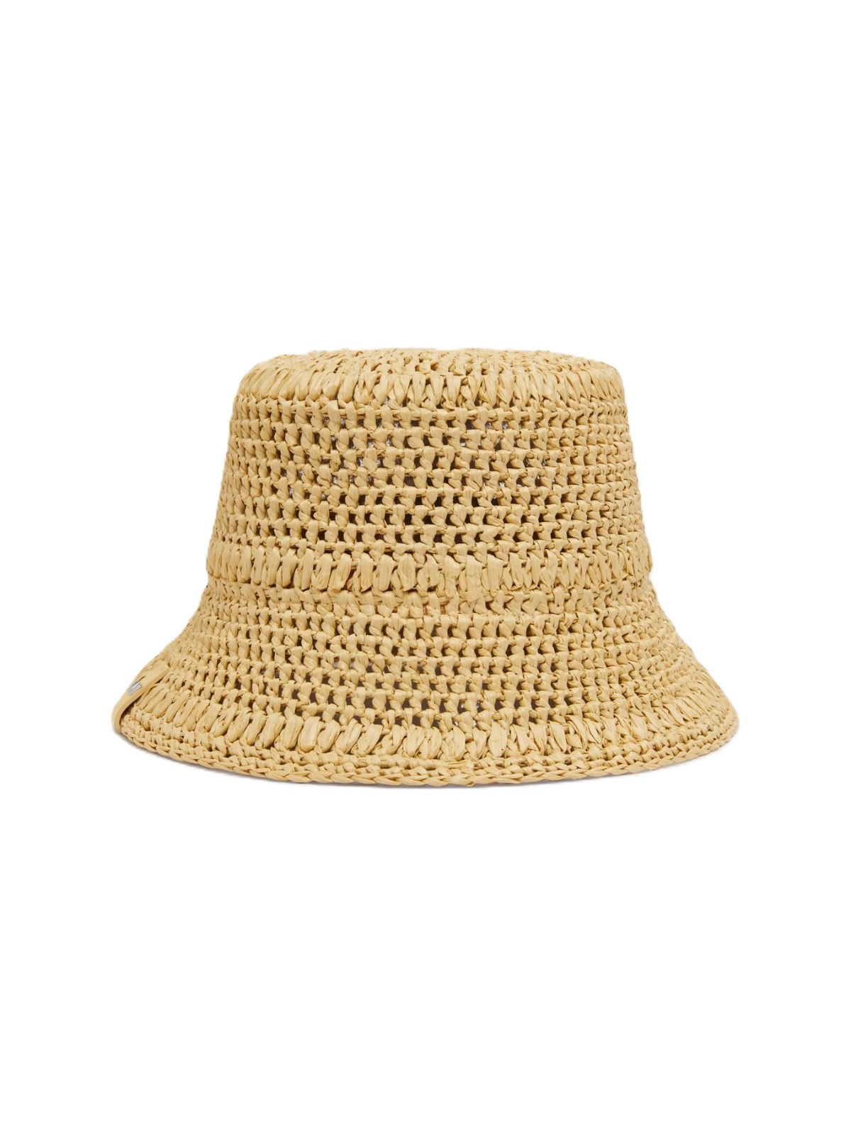 Woven Bucket Hat with Open Weave Pattern