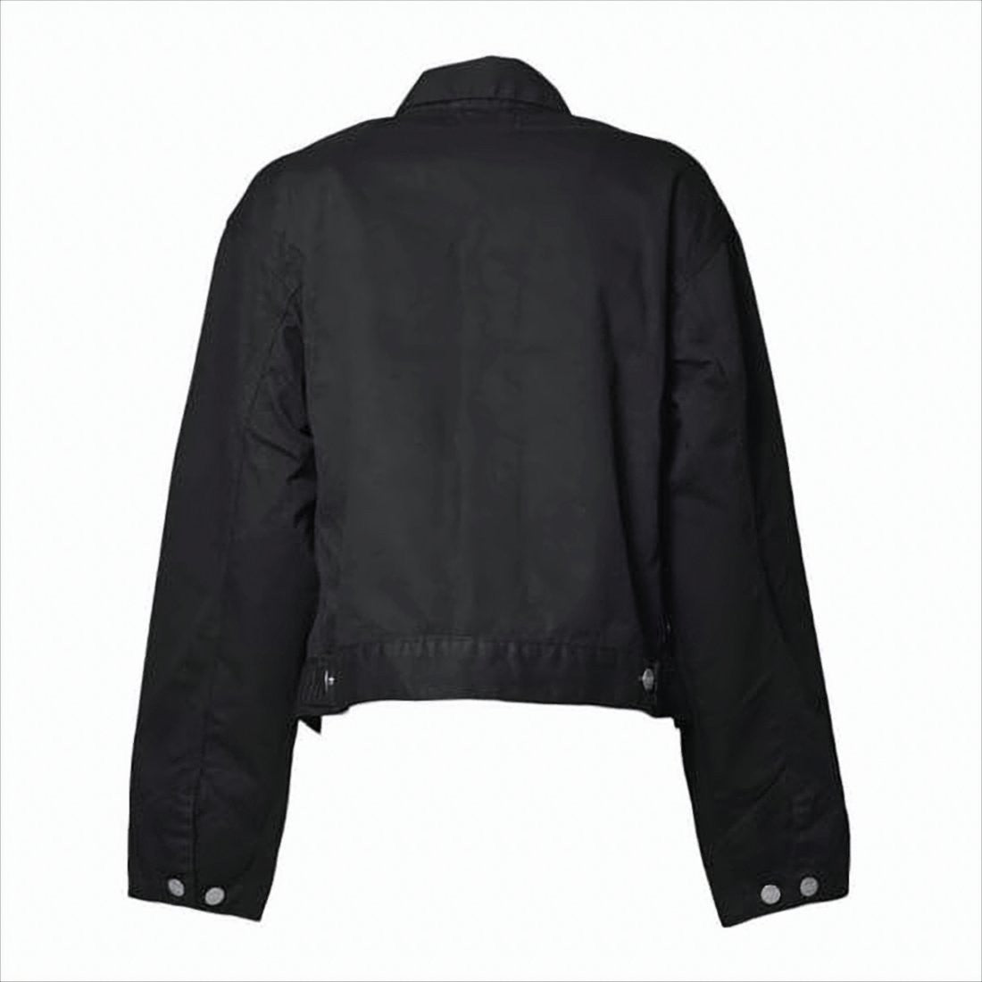 Cropped Black Cotton Jacket