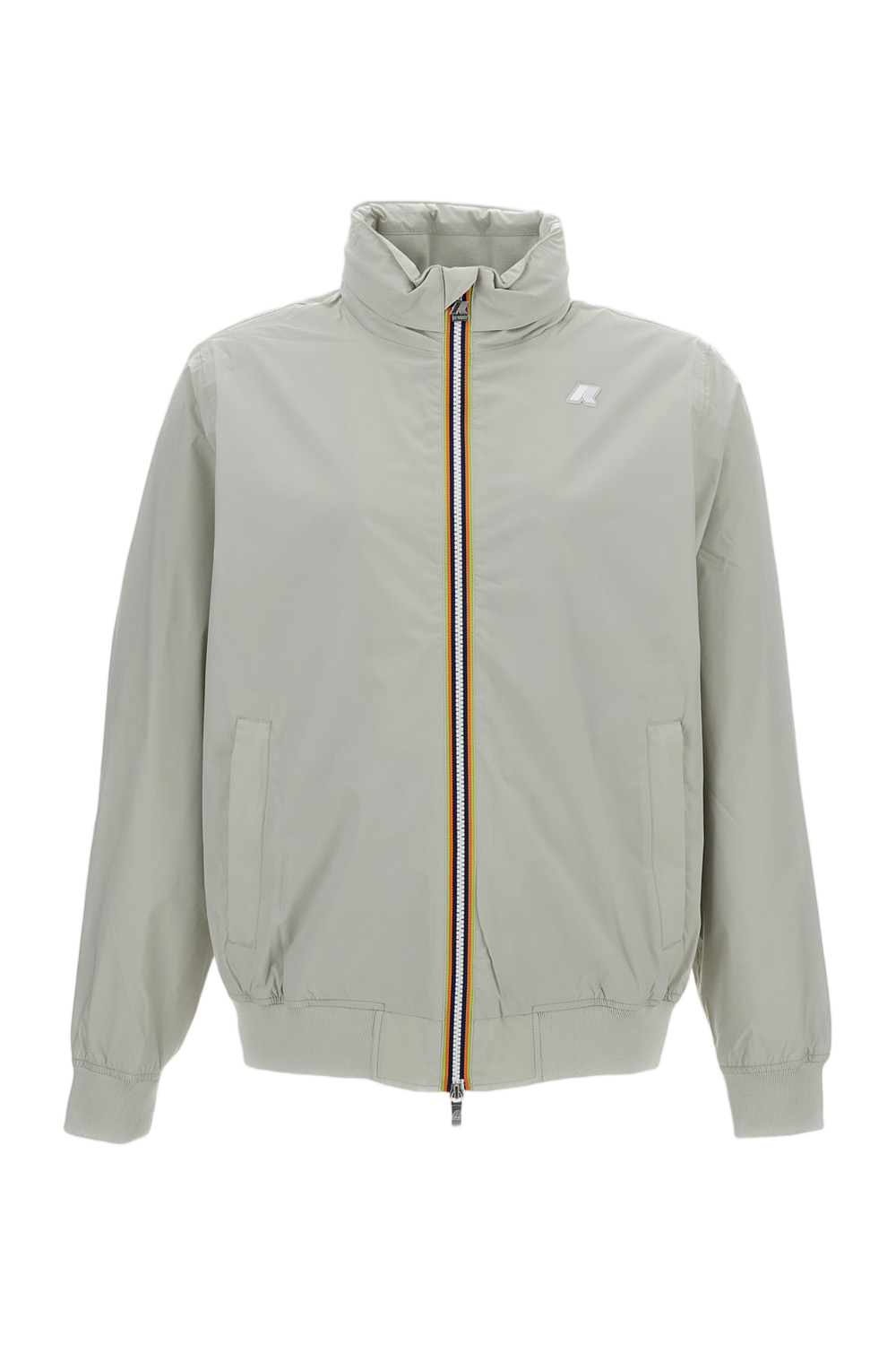 Slim Fit Light Beige Stretch Nylon Jacket