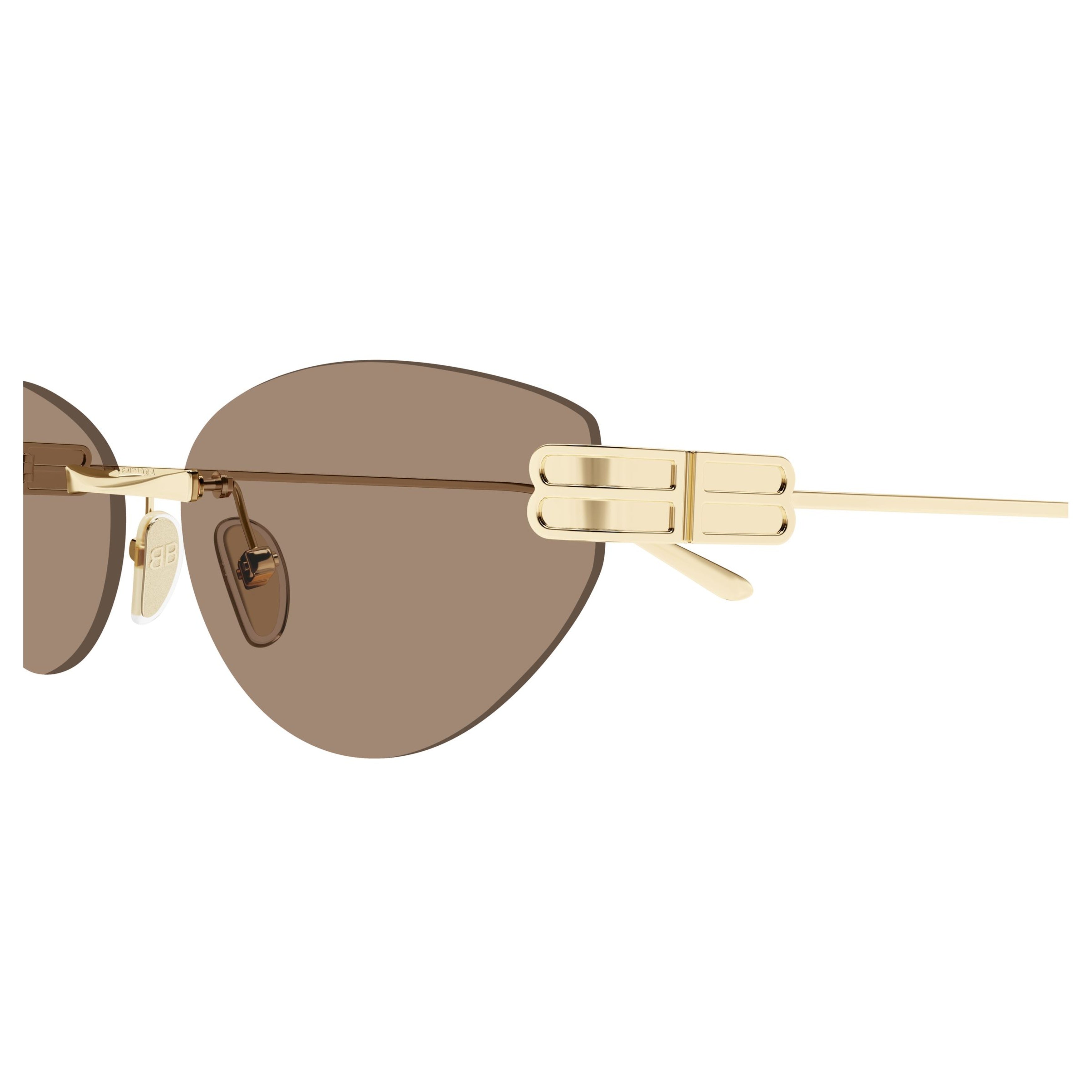 Rimless Cat-Eye Sunglasses With Delicate Gold Accents