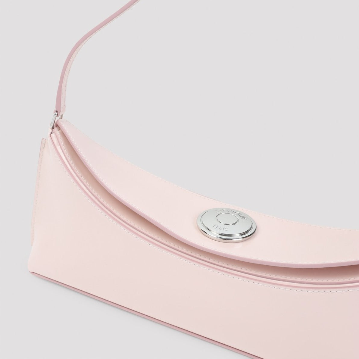 Compact Pink Leather Handbag