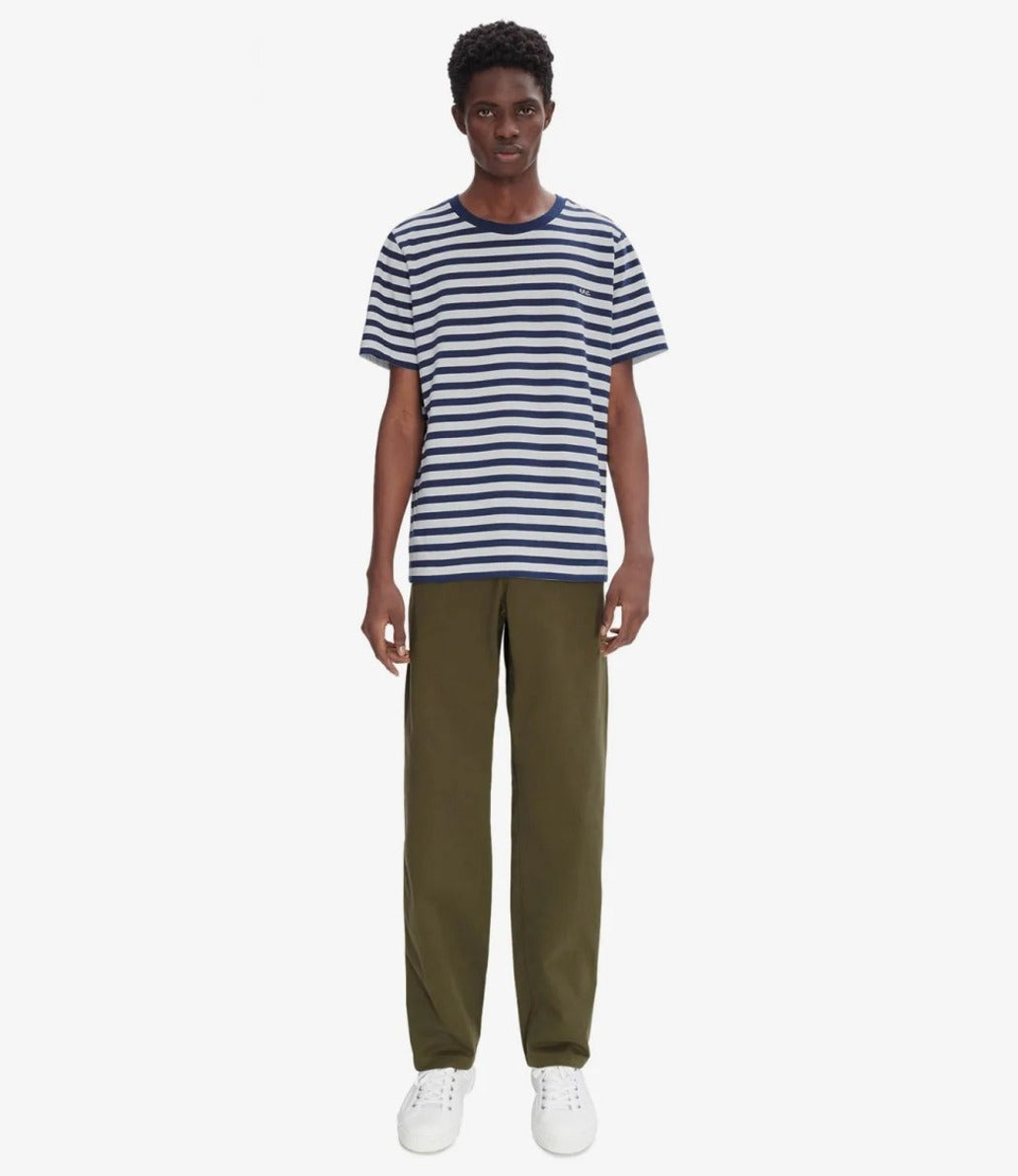 Khaki Workwear Trousers With Adjustable Waist